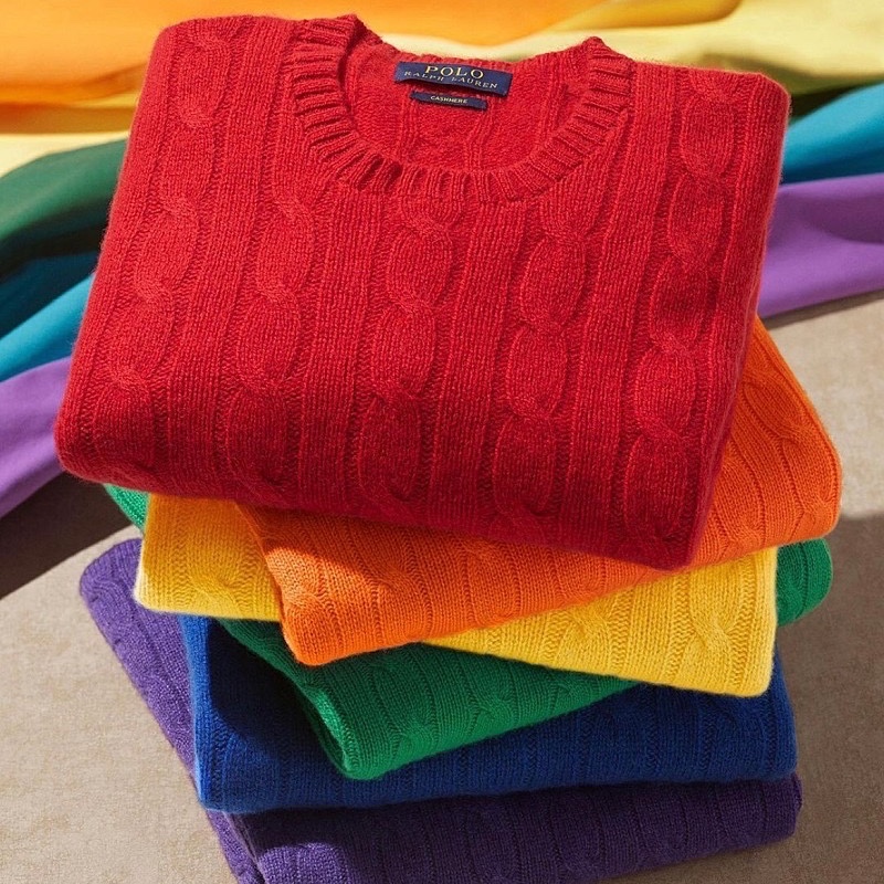 [30% 적립] Polo Ralph Lauren Cable Knit Cotton Sweater Red - 24FW 착용 스타일 - 1