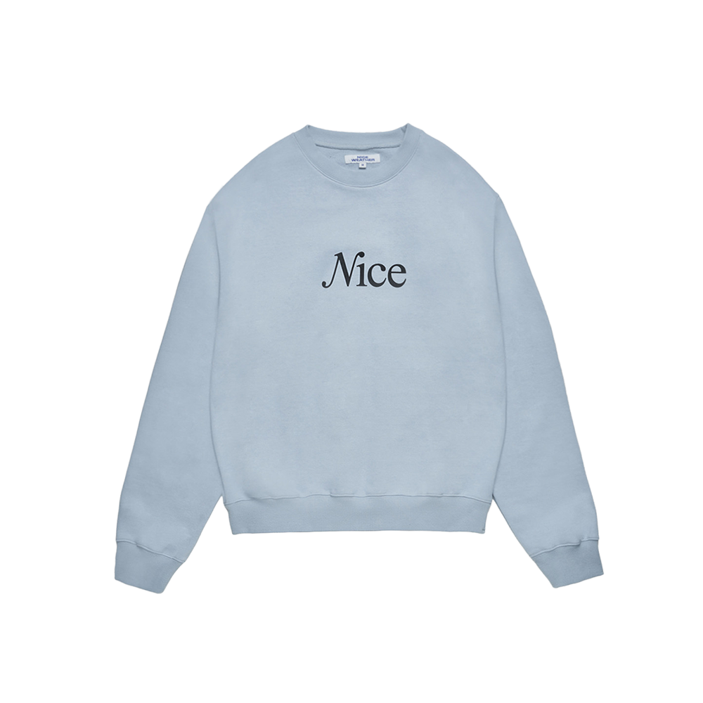 S40737_copy Nice Weather Apparel Signature Crewneck Babyblue