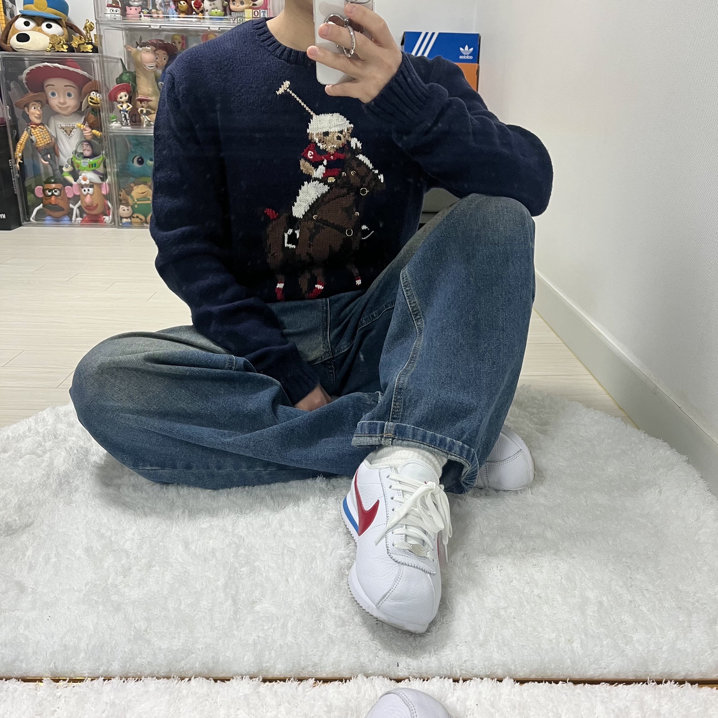 [30% 적립] Polo Ralph Lauren Cable Knit Cotton Sweater Red - 24FW 착용 스타일 - 7