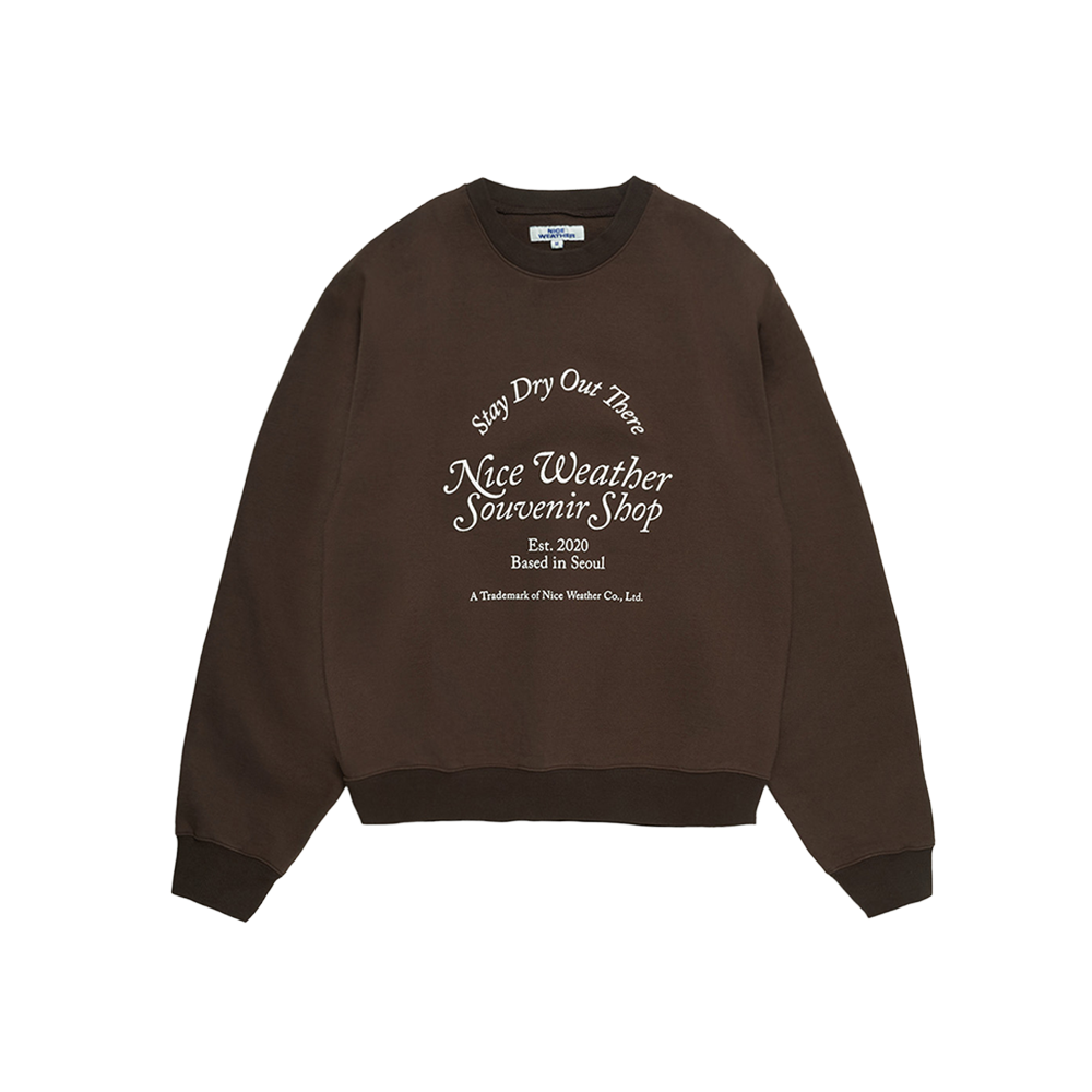 나이스웨더 어페럴 Nwss 크루넥 브라운(Nice Weather Apparel Nwss Crewneck Brown)