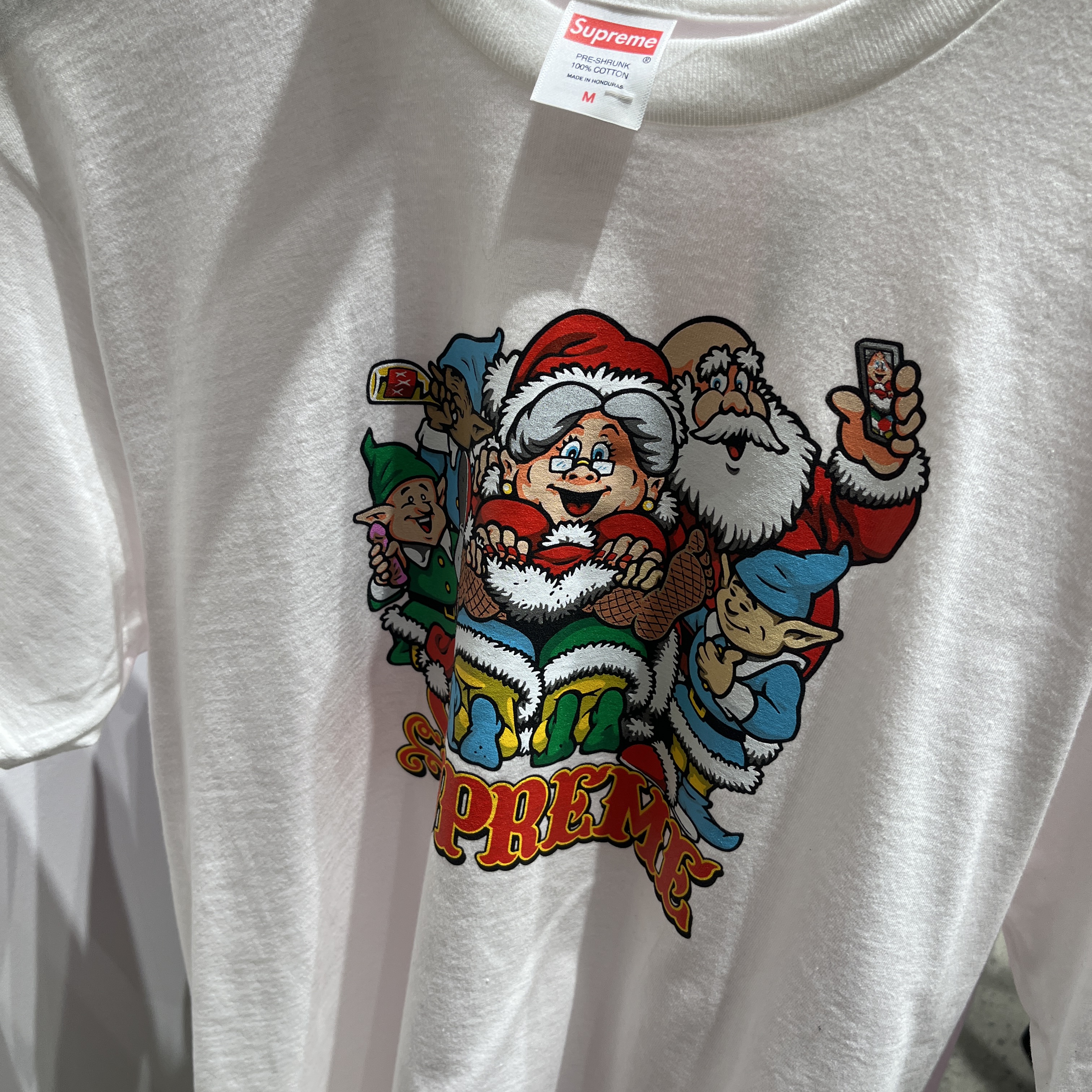 Supreme Naughty T-Shirt White - 25FW 착용 스타일