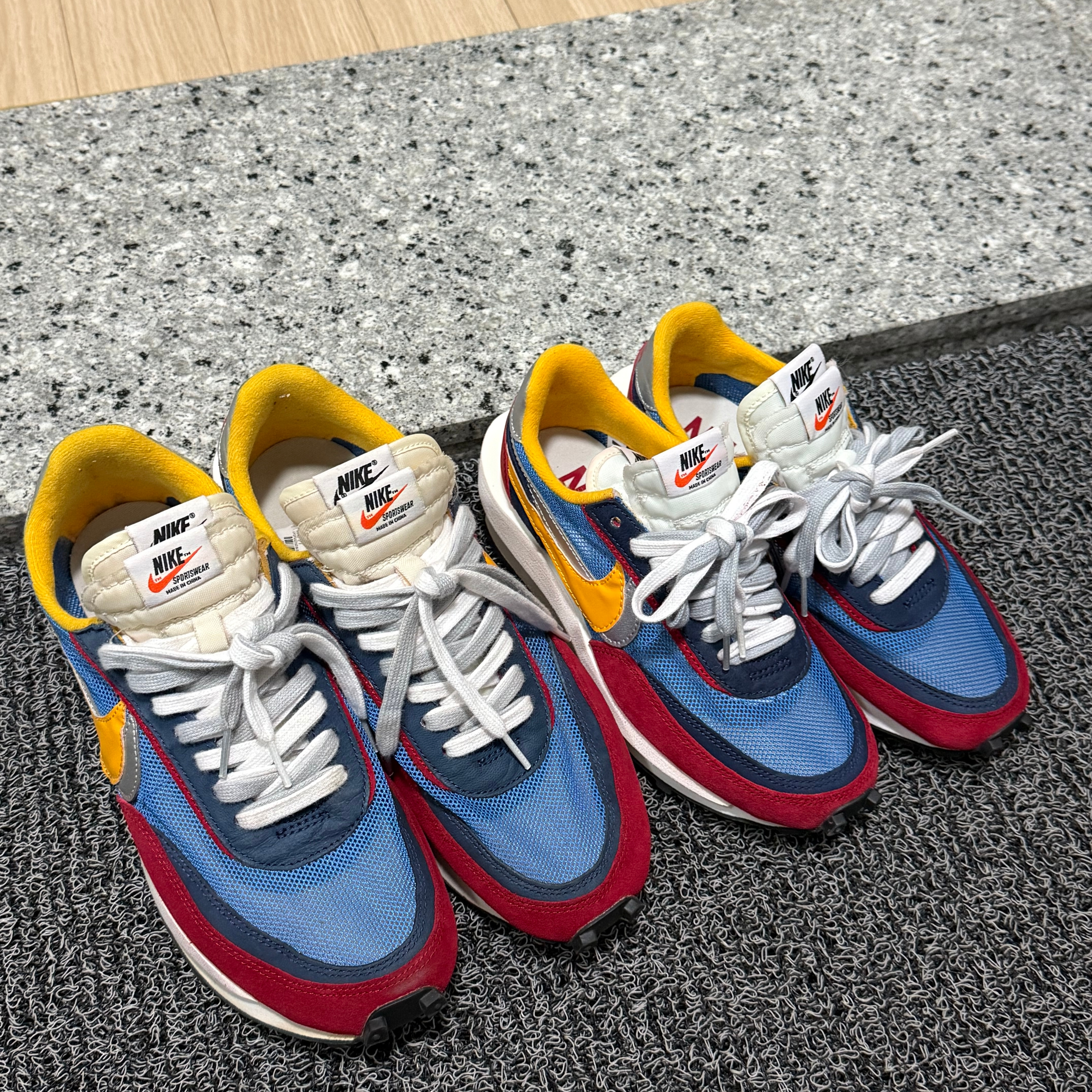 Nike x Sacai LDWaffle Blue Multi 착용 스타일