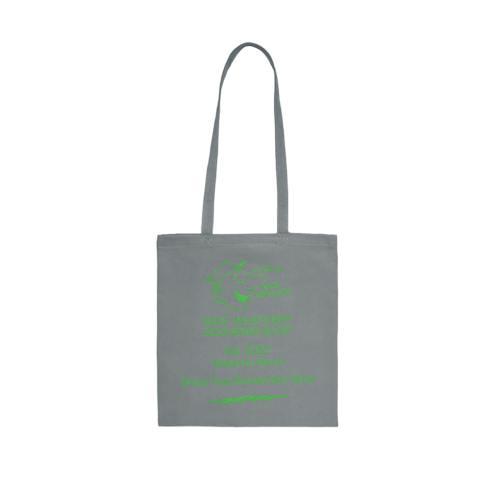 나이스 어패럴 수베니어 가이 토트백 그레이(Nice Weather Apparel Souvenir Guy Tote Bag Gray)