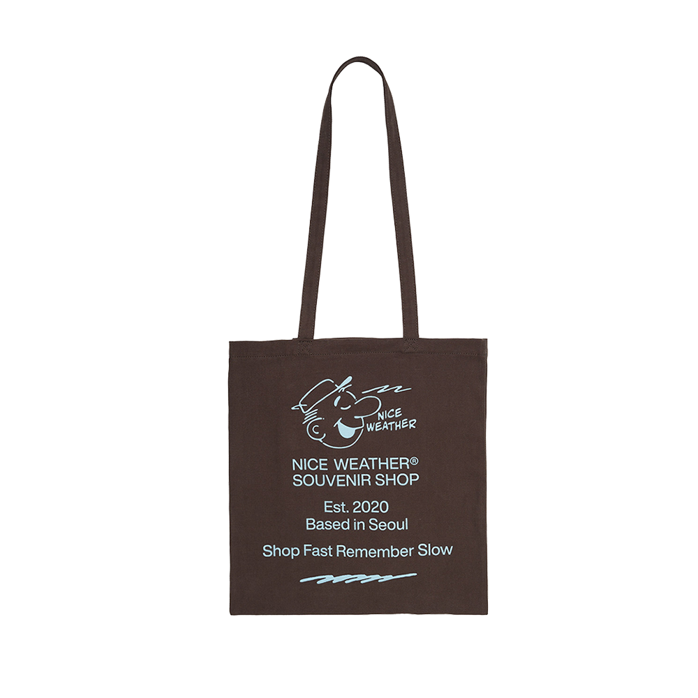 나이스 어패럴 수베니어 가이 토트백 브라운(Nice Weather Apparel Souvenir Guy Tote Bag Brown)