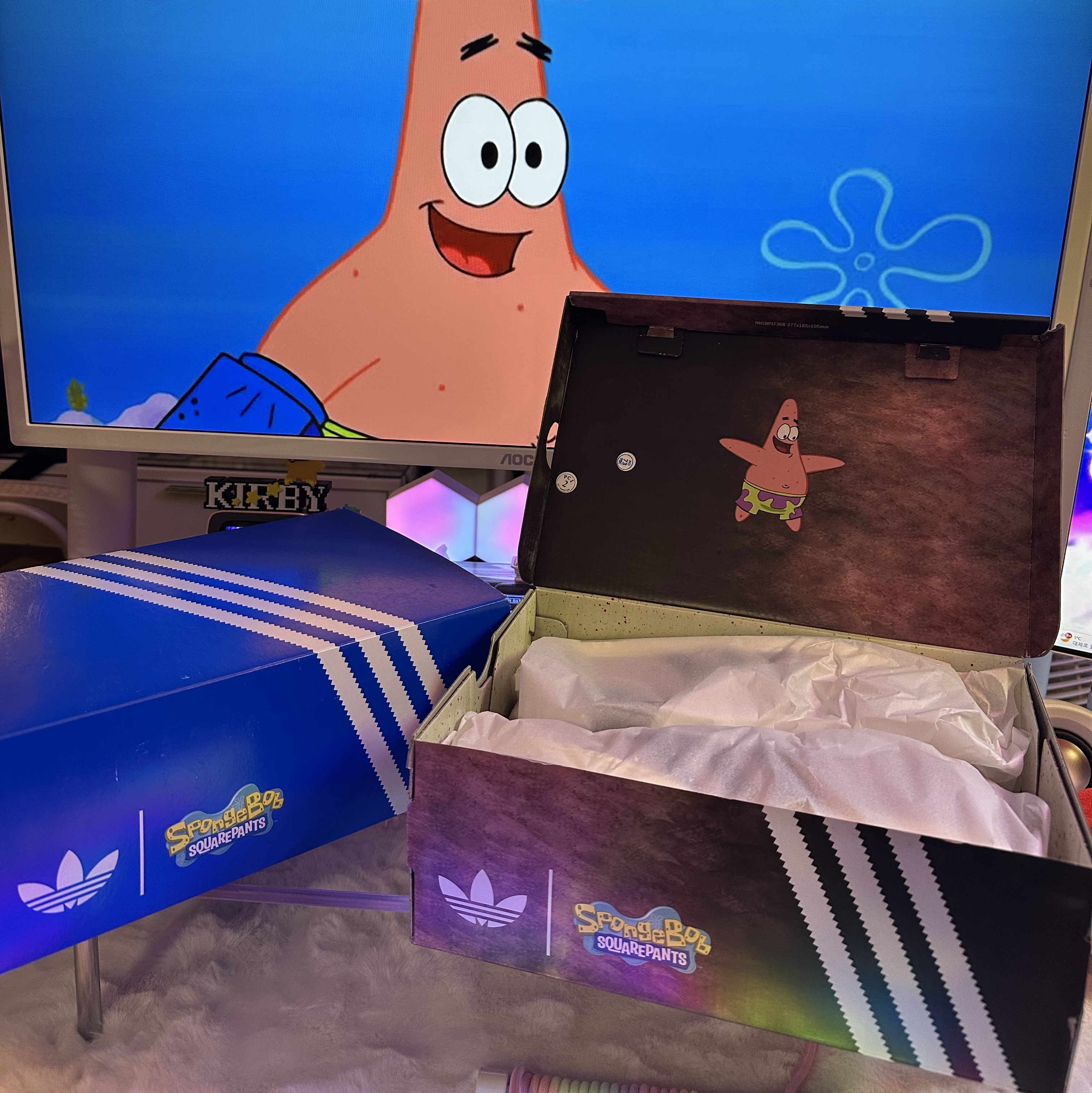 Adidas x Spongebob Patrick Superstar Black Core Black 착용 스타일 - 5