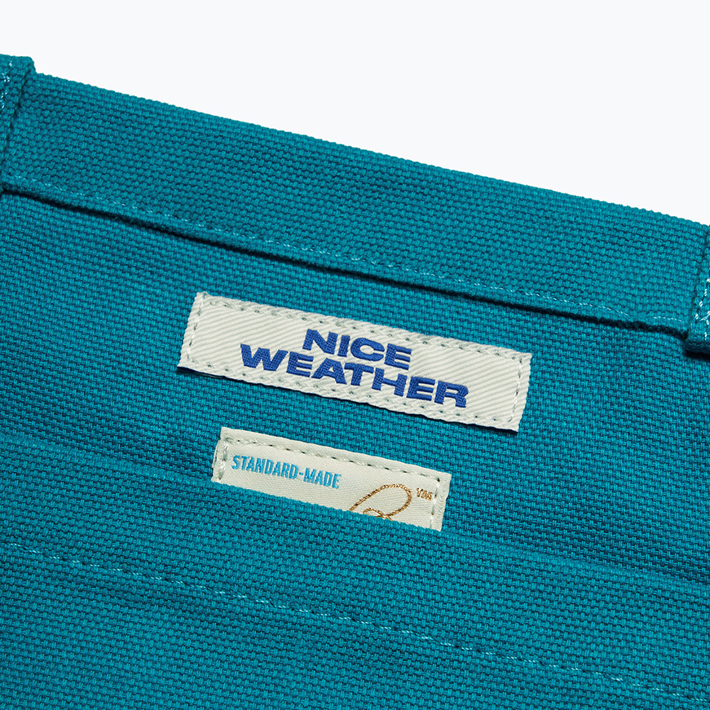 나이스 어패럴 Nwss 토트백 터쿼이즈(Nice Weather Apparel Nwss Tote Bag Tourquise) - 4