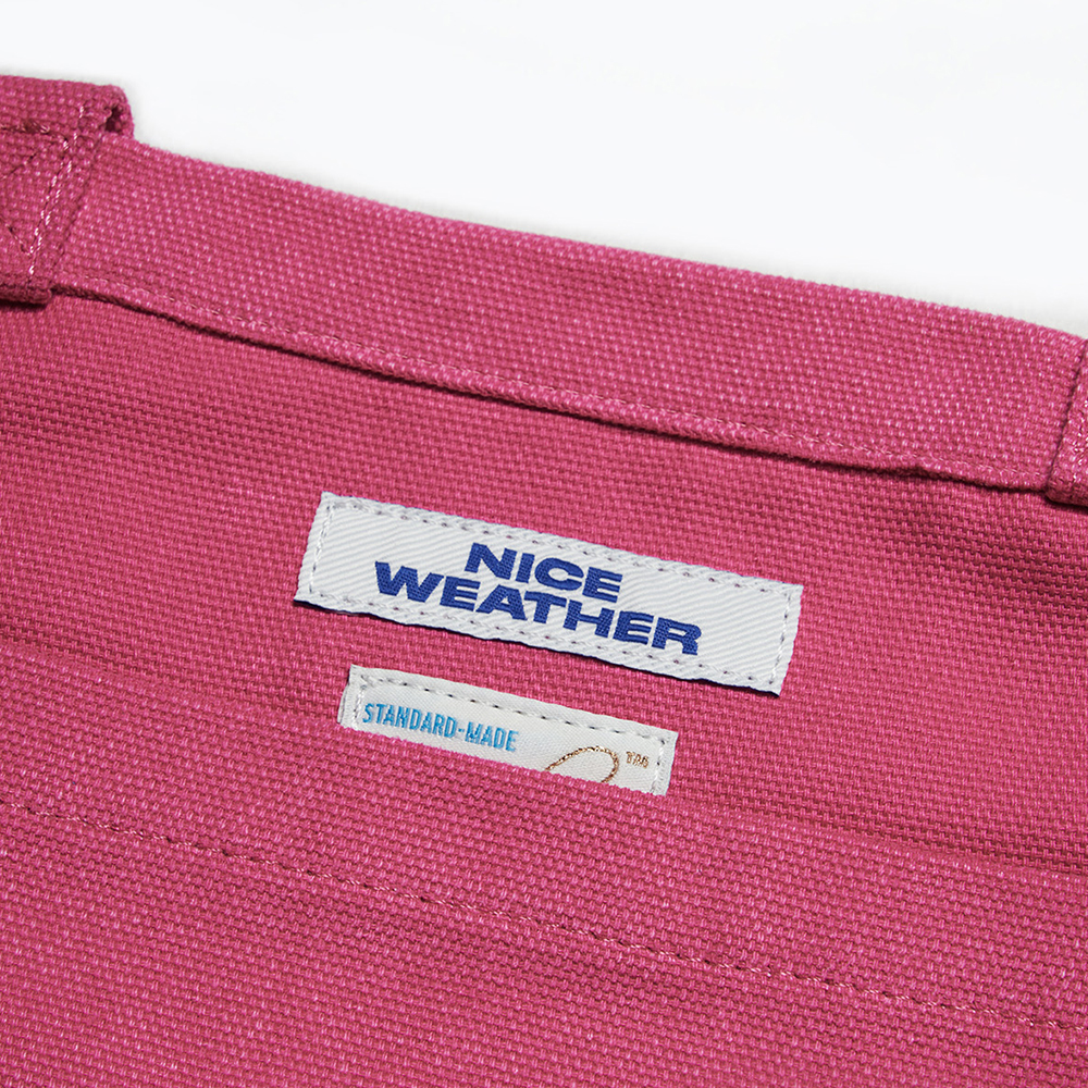 나이스 어패럴 수베니어 가이 토트백 핑크(Nice Weather Apparel Souvenir Guy Tote Bag Pink) - 4