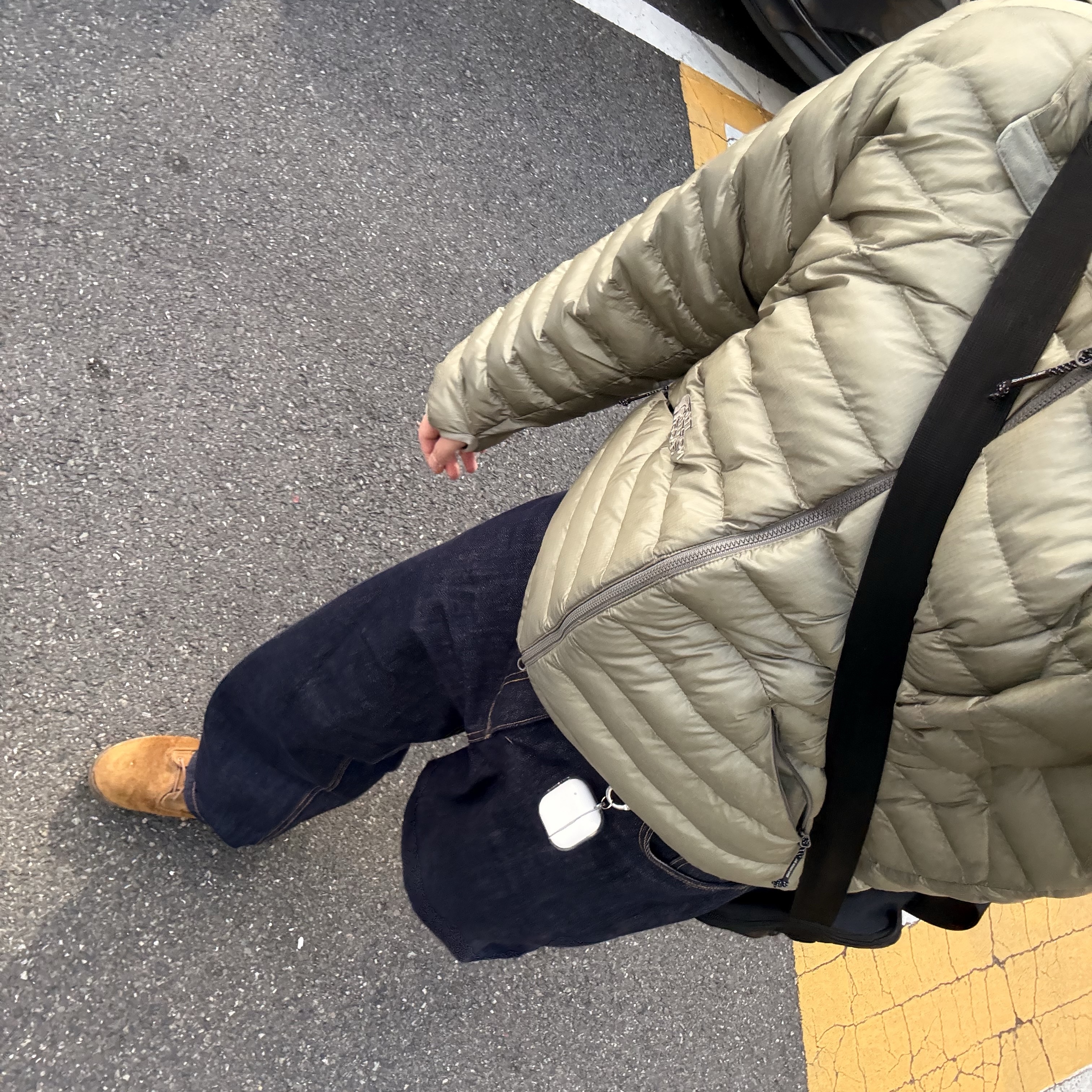 The North Face Ventus On Jacket Light Khaki 착용 스타일