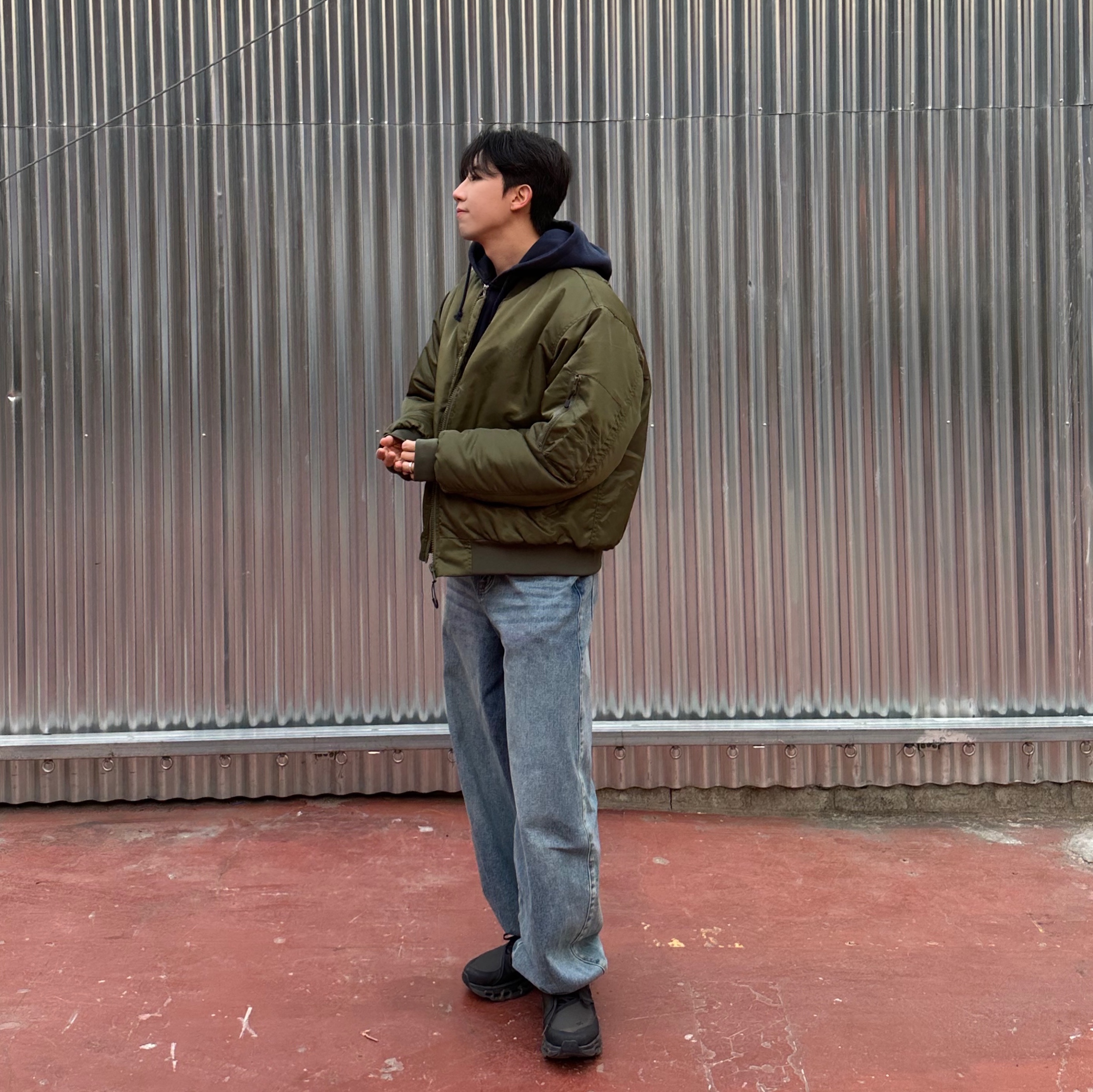 On Running x Post Archive Faction (Paf) Cloudmonster 2 Thorn Brown 착용 스타일