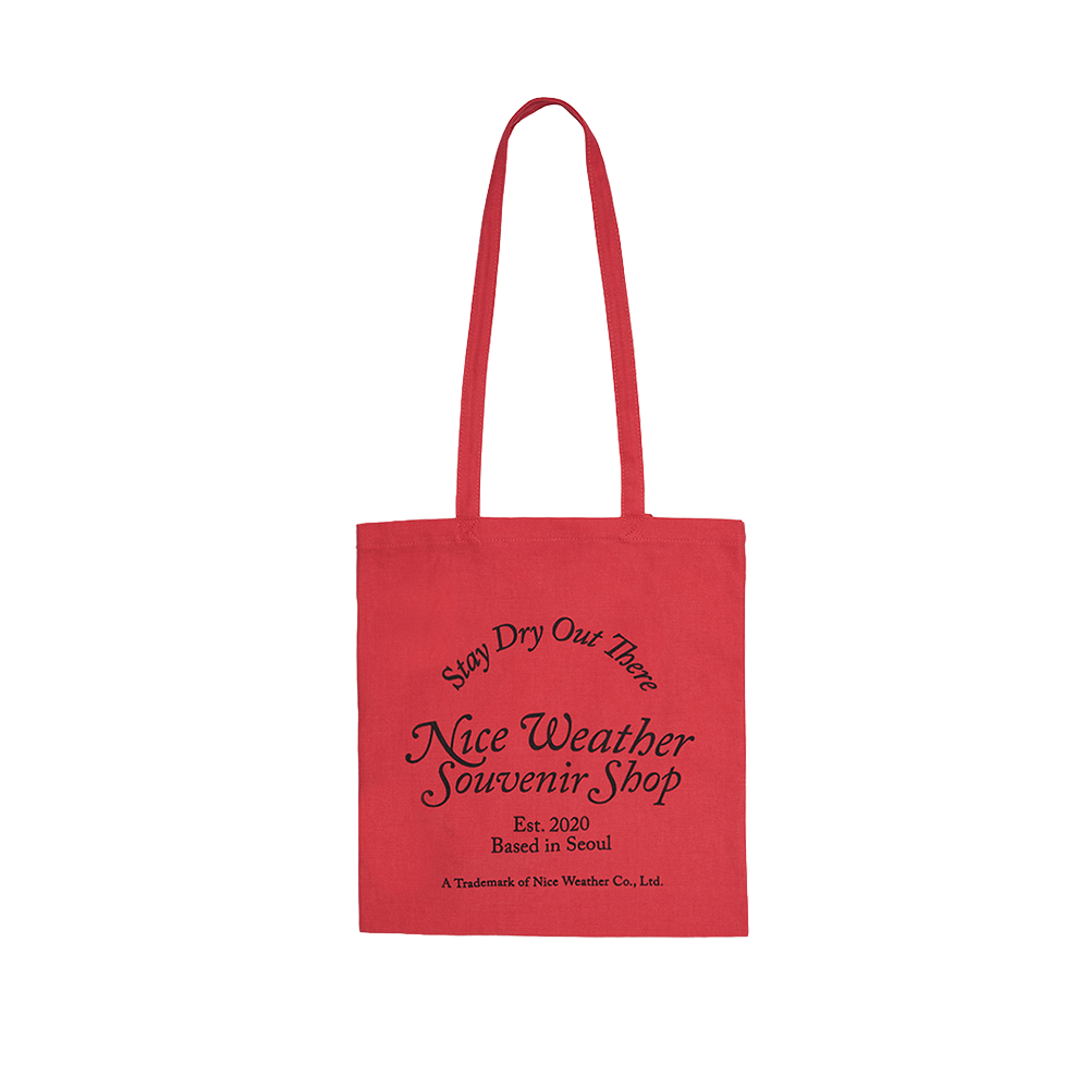 나이스 어패럴 Nwss 토트백 레드(Nice Weather Apparel Nwss Tote Bag Red)