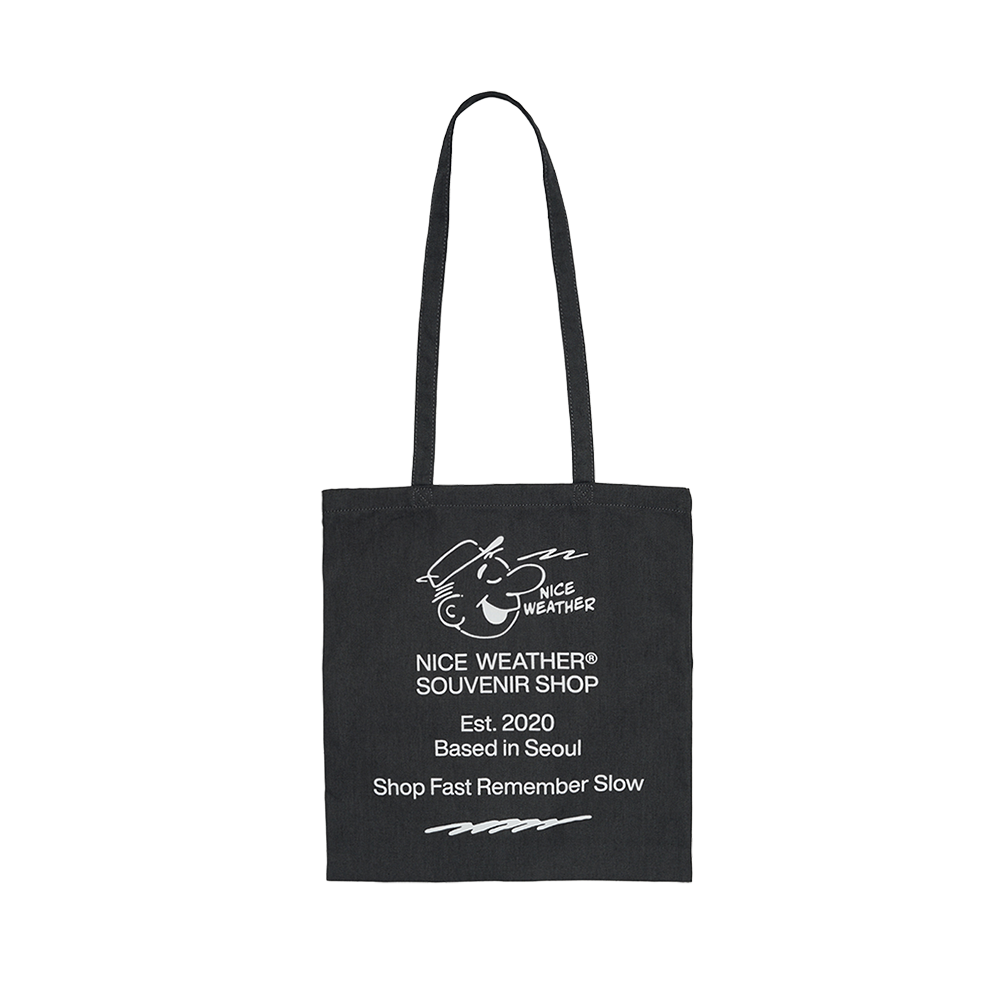 나이스 어패럴 수베니어 가이 토트백 블랙(Nice Weather Apparel Souvenir Guy Tote Bag Black)