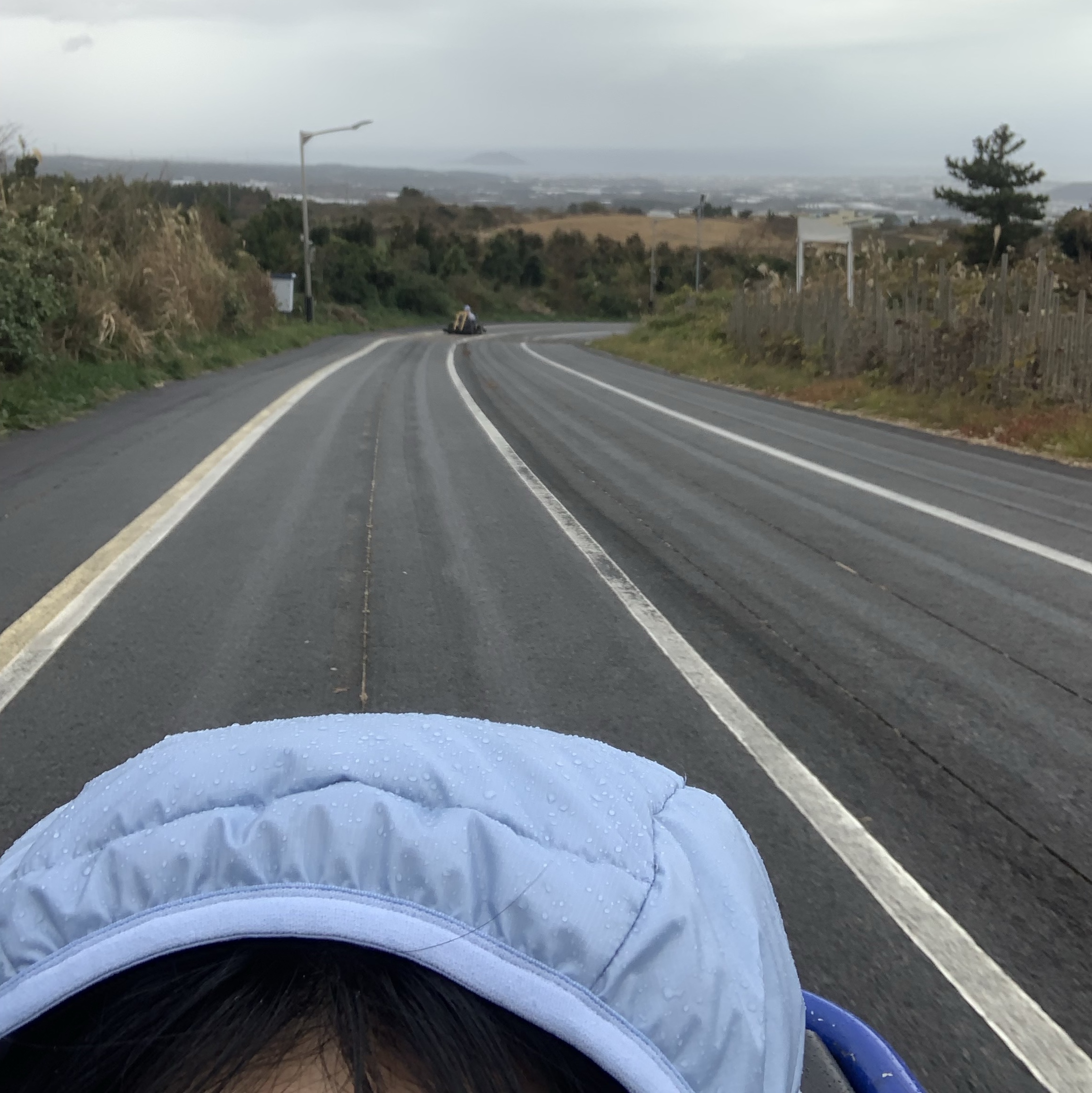 YESEYESEE Wafer Goose Down Jacket Misty Blue, Patagonia Synchilla Snap-T Fleece Pullover Oatmeal Heather 착용 스타일 - 4