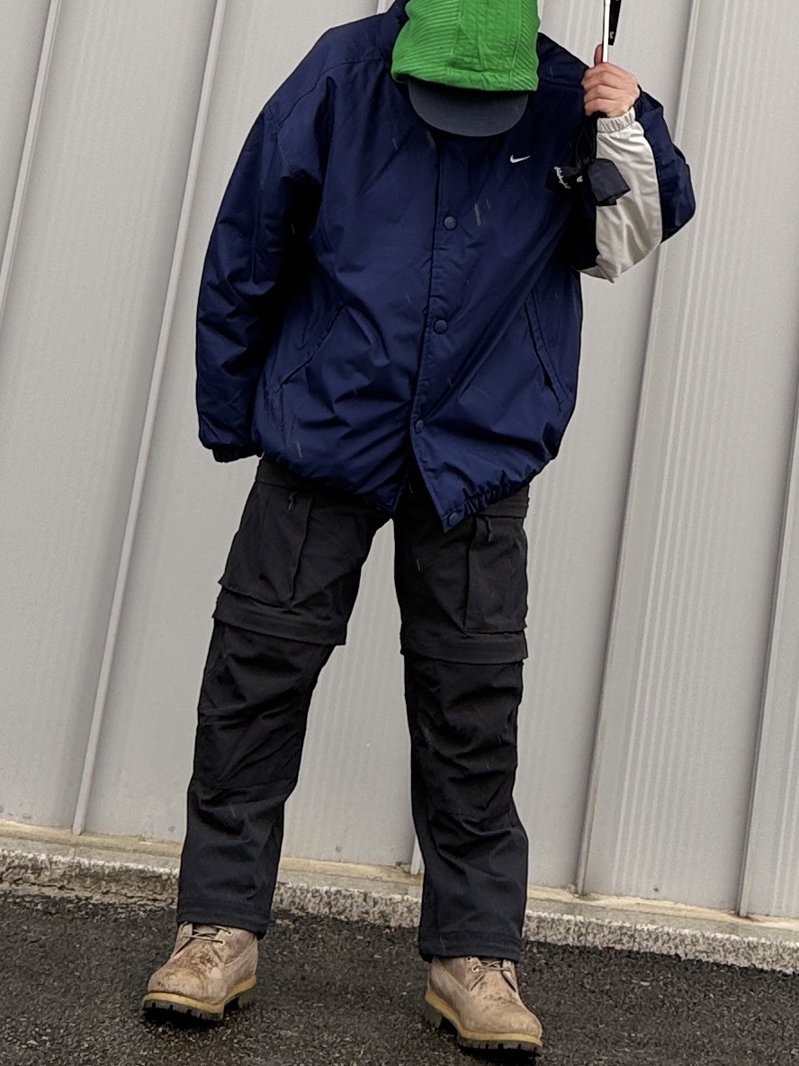 Nike Solo Swoosh Puffer Midnight Navy White - Asia, Nike x Off-White Engineered Hoodie Kelly Green - Asia 착용 스타일