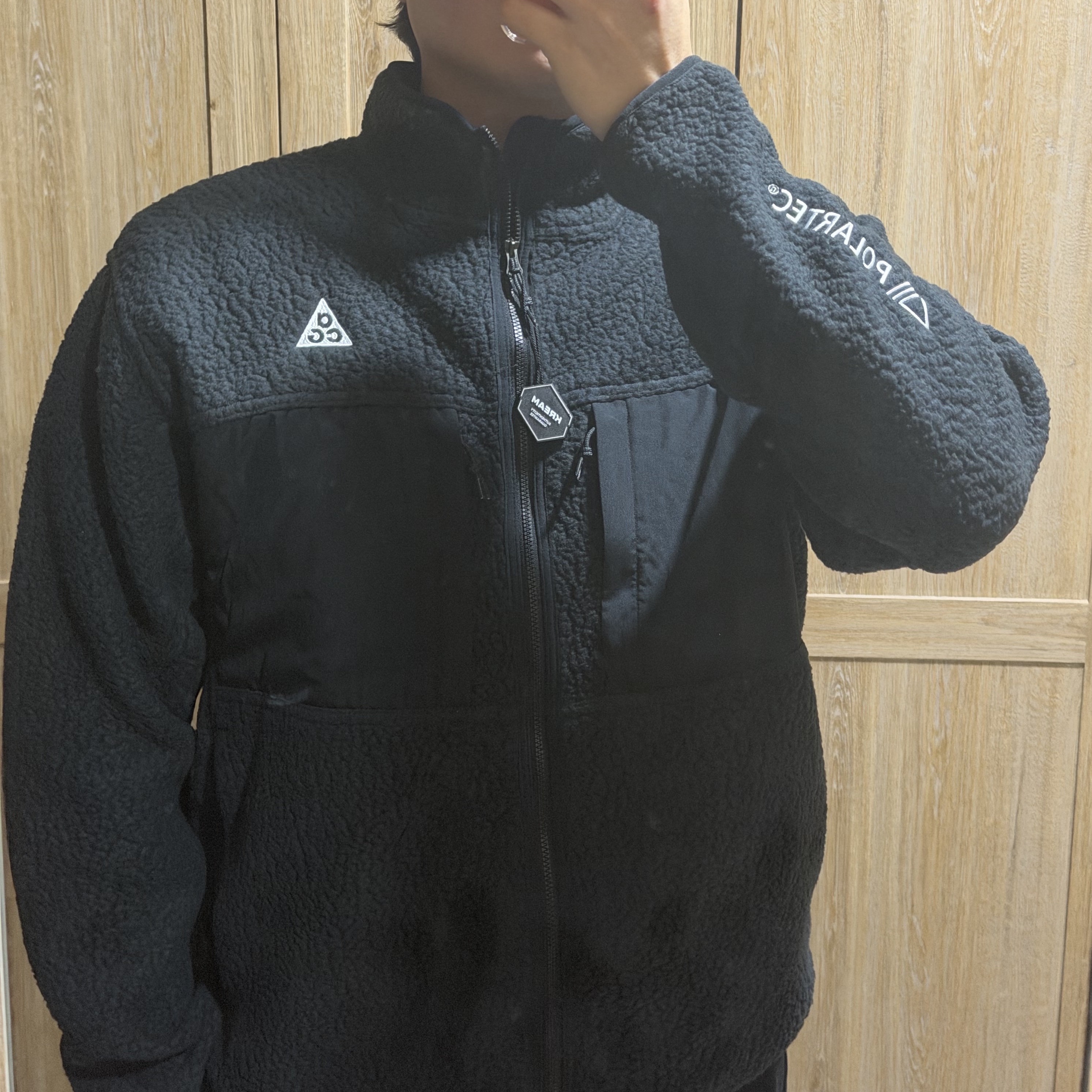 Nike ACG Arctic Wolf Full Zip Top Black Anthracite - Asia 착용 스타일