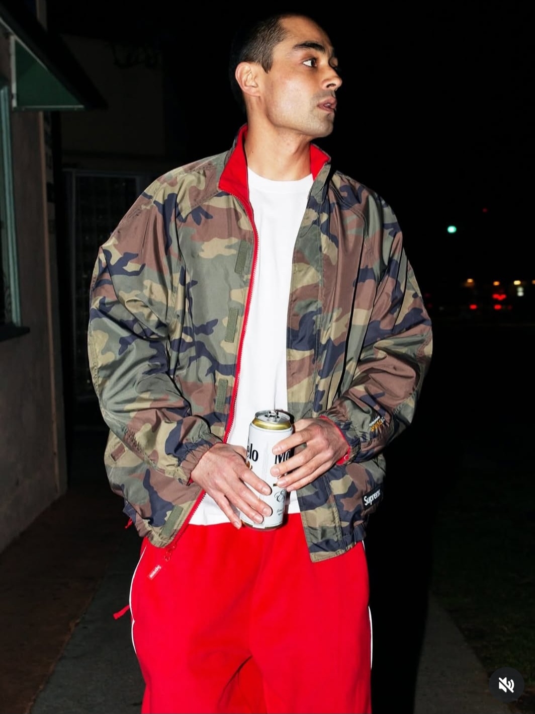 Supreme Polartec Reversible Track Jacket Red - 25FW 착용 스타일