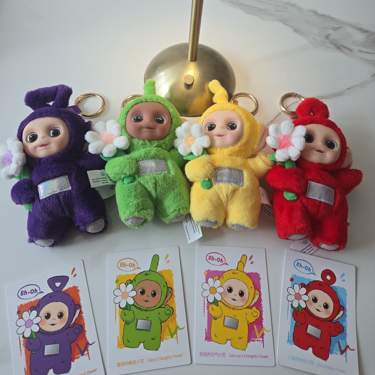 Pop Mart Teletubbies Say Hello Series Figures Sealed Case Po's Happy Flower (Opened Case), Pop Mart Teletubbies Say Hello Series Figures Sealed Case Dipsy's Naughty Flower (Opened Case) 착용 스타일 - 1