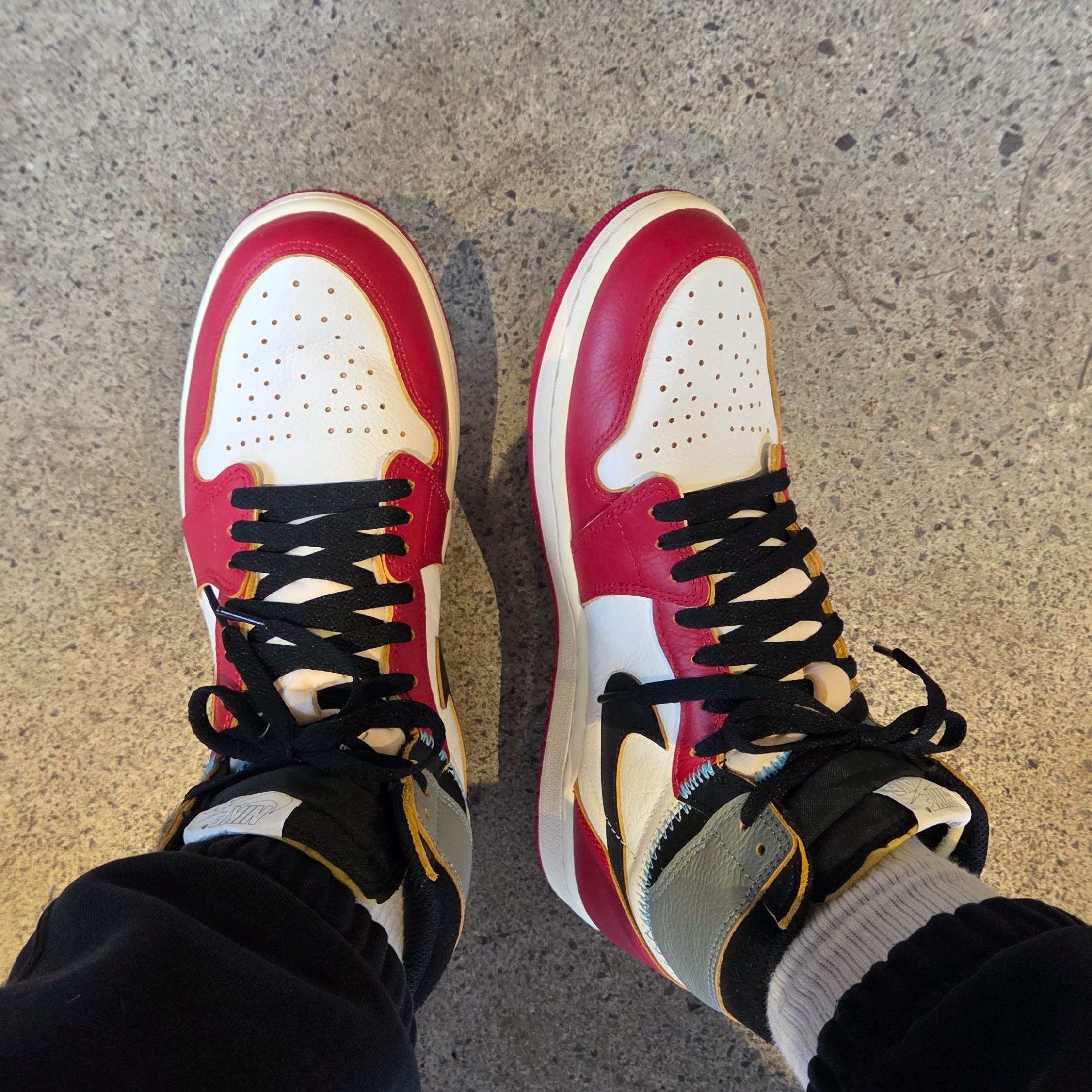 Jordan 1 x Union Retro High OG Chicago Shadow 착용 스타일 - 1