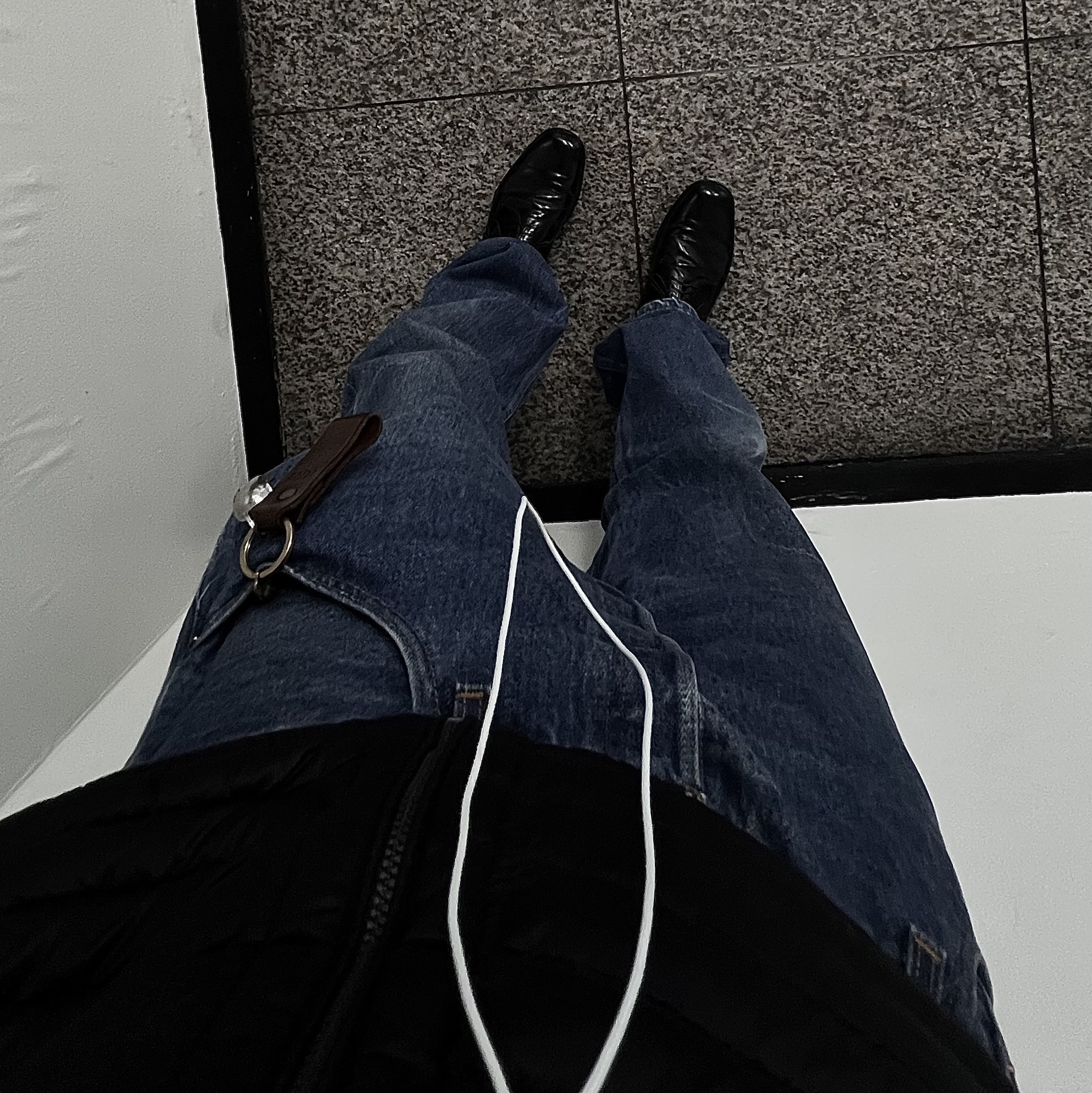 Stone Island 4100037 Crinkle Reps R-NY Wind Resistant Jacket Navy Blue - 25SS, Evisu Daicock Print Baggy Jeans #2000 Ecru 착용 스타일 - 8