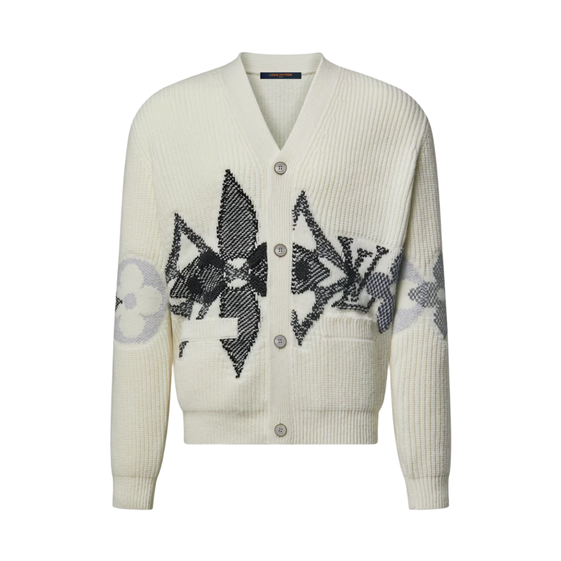 루이비통 그래픽 니티드 가디건 아몬드 밀크(Louis Vuitton Graphic Knitted Cardigan Almond Milk)