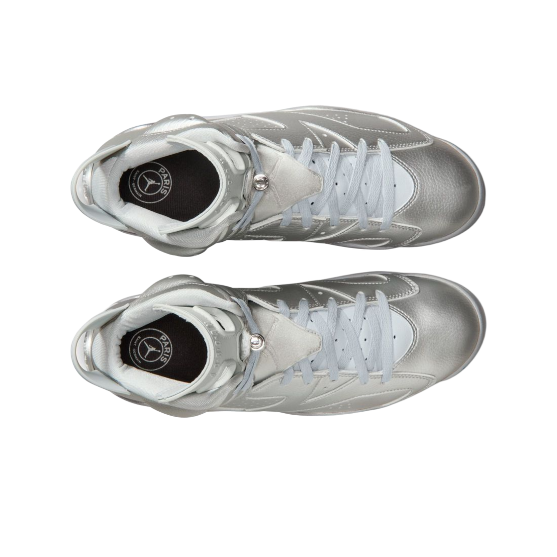 조던 x 파리 생제르맹 6 레트로 메탈릭 실버 퓨어 플래티넘(Jordan x Paris Saint-Germain 6 Retro Metallic Silver Pure Platinum) - 2