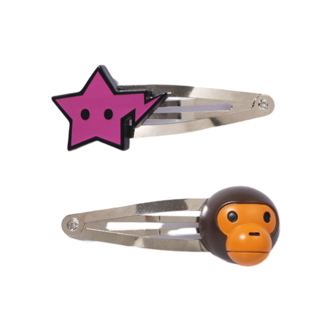 - (Kids) BAPE Baby Milo Sta Hair Clip Set Pink