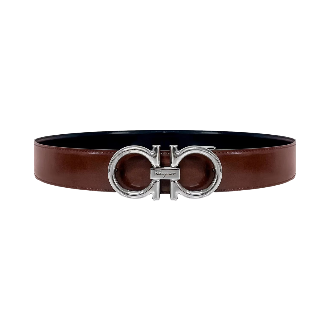 페라가모 리버시블 어드저스터블 간치니 벨트 레드 브라운(Ferragamo Reversible and Adjustable Gancini Belt Red Brown) - 1