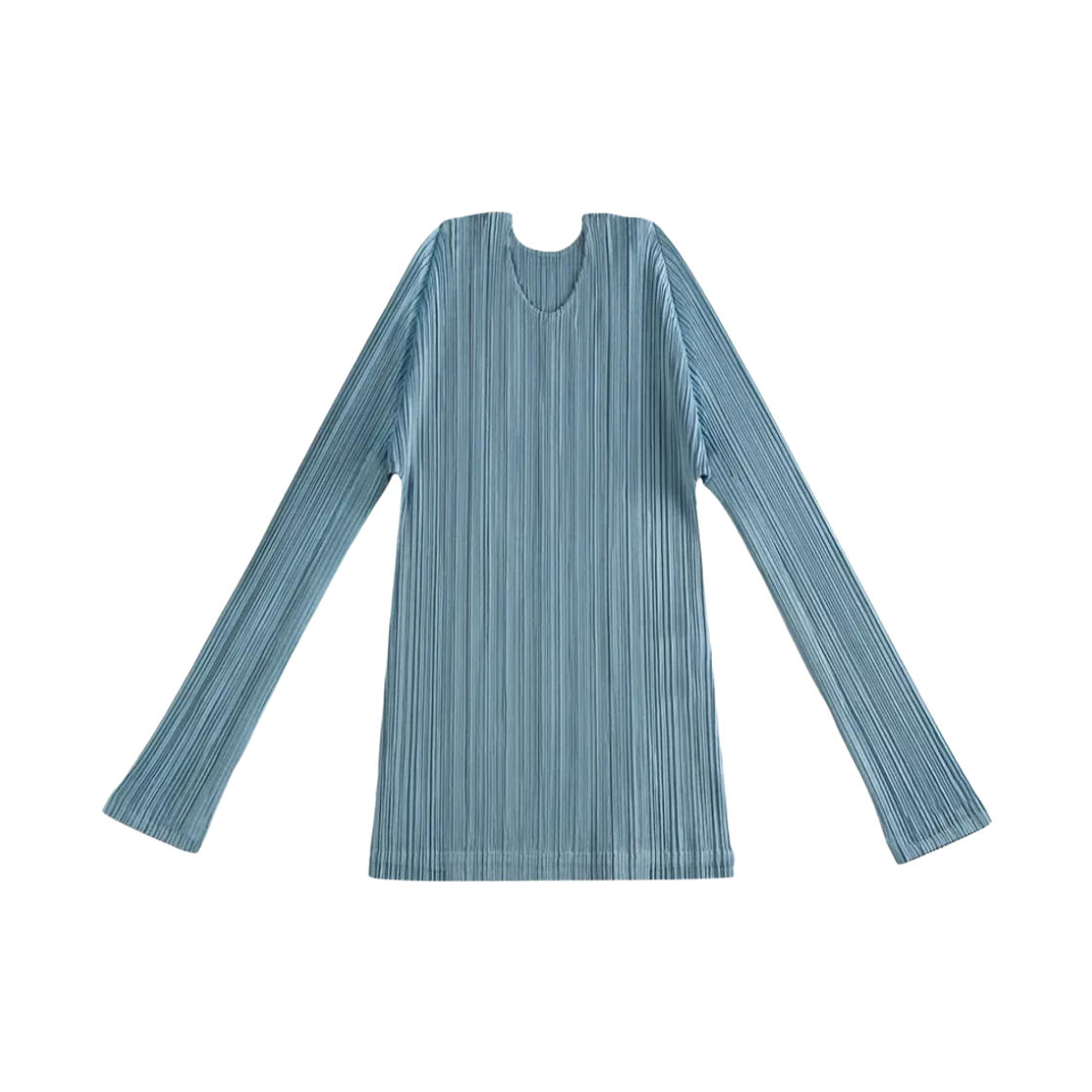 PP56-JK111-13 (W) Pleats Please Issey Miyake MC January Top Blue Gray