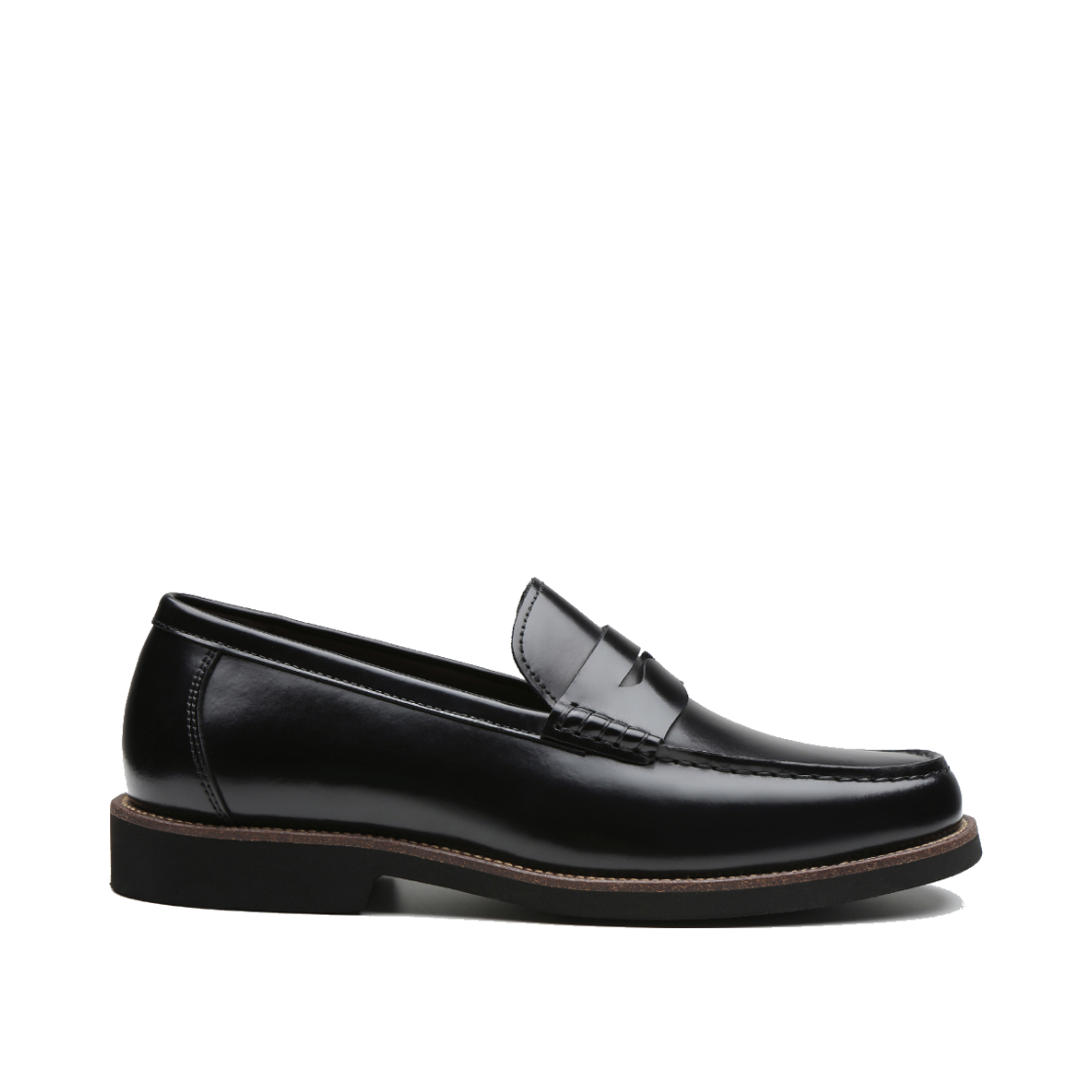 리차드 남성 투톤 웰트 페니로퍼 블랙(Richard Men’s Two-Tone Welt Penny Loafers Black) - 1