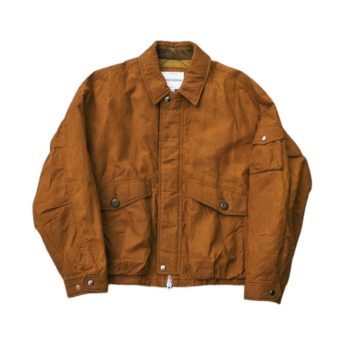 AZUAW24200BRL Henry Cotton's Fly Fishing Club Waxed Fishermen Jacket Light Brown