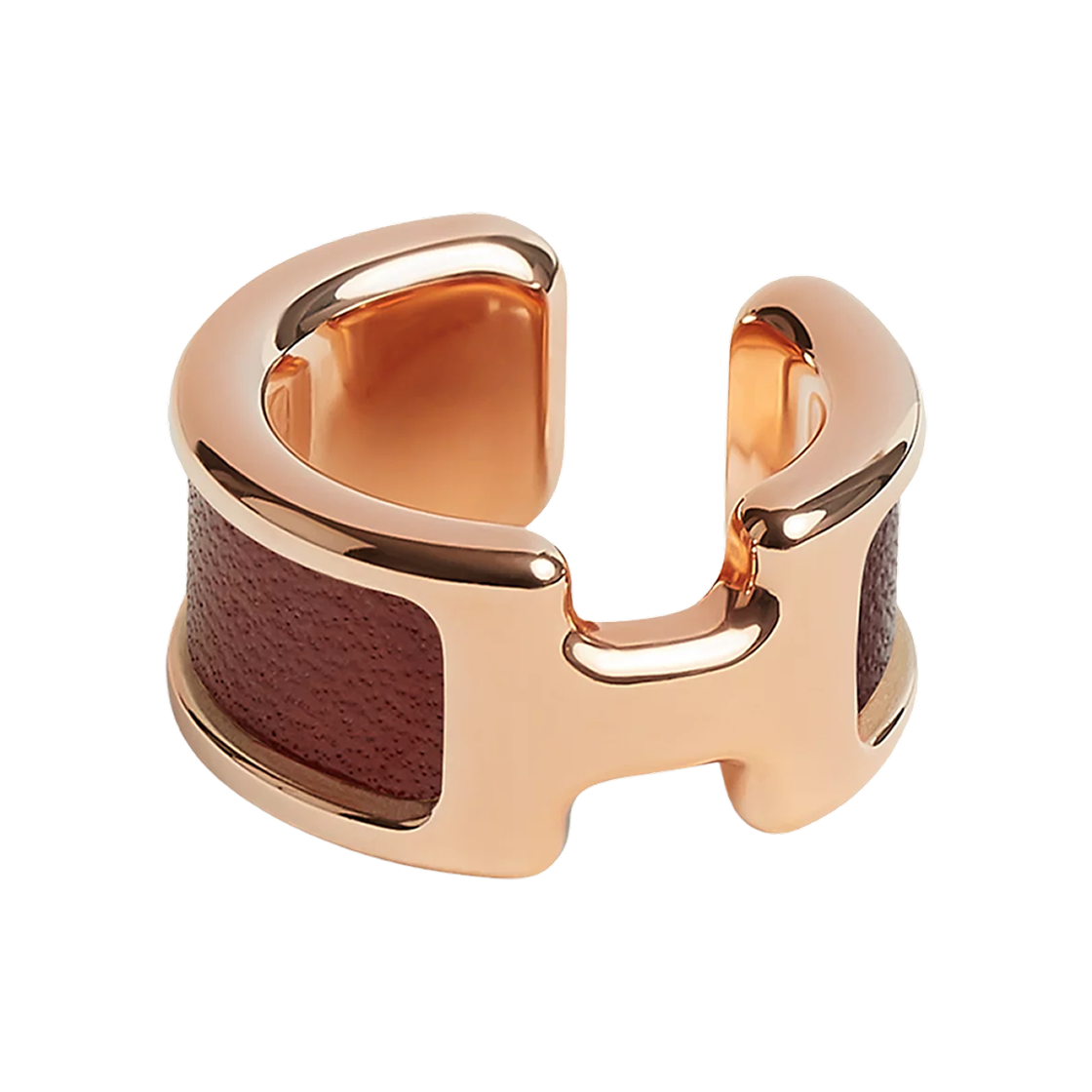 (W) 에르메스 올림프 이어 커프 스몰 모델 박스 카프스킨 & 로즈 골드 하드웨어 루즈 아쉬((W) Hermes Olympe Ear Cuff Small Model Box calfskin & Rose Gold Rouge H) - 1