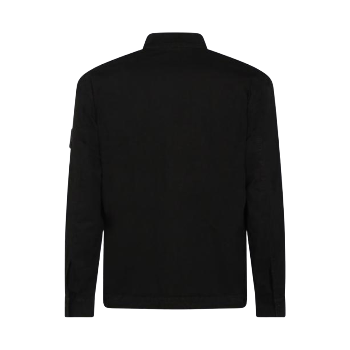 스톤 아일랜드 1200008 포켓 브러쉬드 오가닉 코튼 캔버스 올드 이펙트 레귤러 핏 집업 오버셔츠 블랙 - 26SS(Stone Island 1200008 Brushed Organic Cotton Canvas Old Effect Regular Fit Zip Up Overshirt with Pockets Black - 26SS) - 2