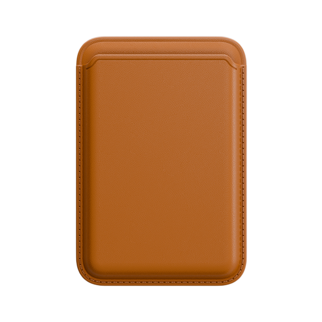 S353000004 SINJIMORU MagSafe Vica Card Holder iPhone Vegan Leather Wallet Case Golden Brown