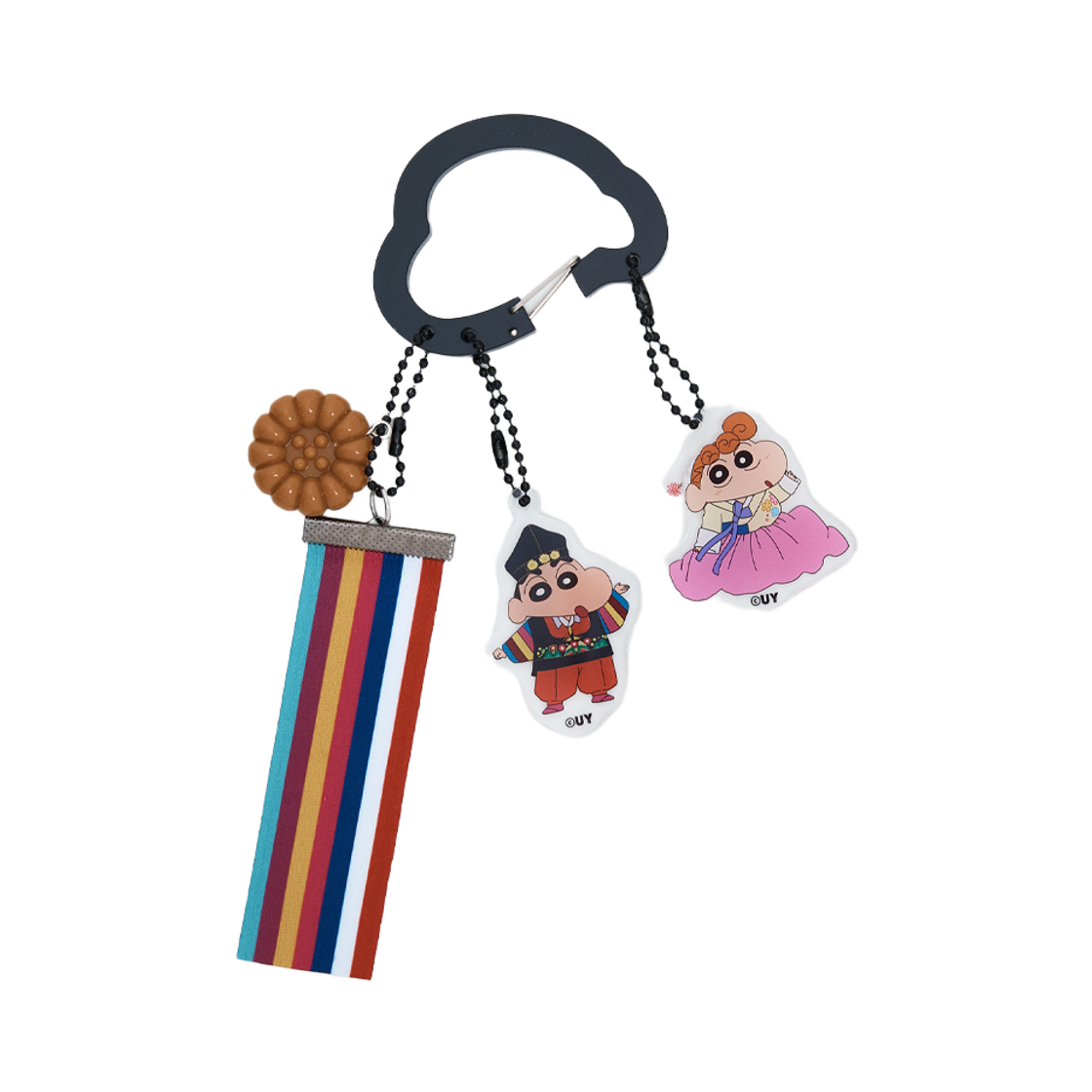 댄꼼마 x 짱구 색동 저고리 카라비너 키링(DANCOMMA × Crayon Shin-chan Saekdong Jeogori Carabiner Keyring)