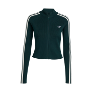 (W) Adidas Adicolor 3-Stripes Slim Knit Track Top Aurora Ivy - KR Sizing