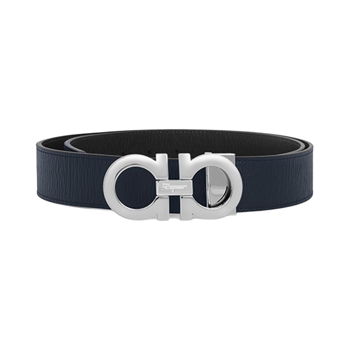 675542-694426 Ferragamo Reversible and Adjustable Gancini Belt Black