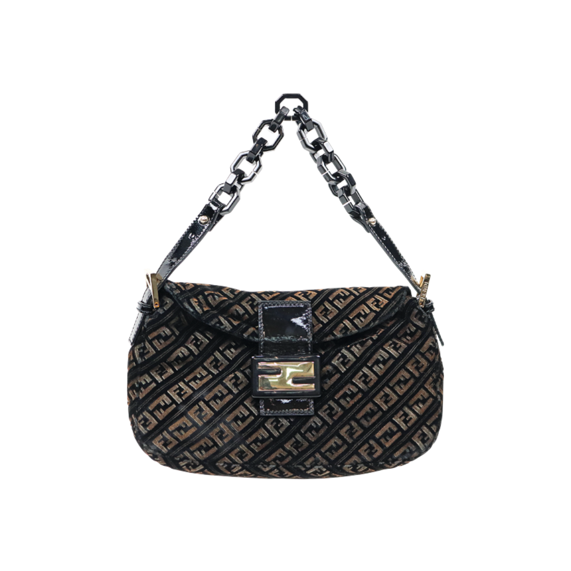 ITI936O3WG3N Fendi Zucchino Velvet Baguette Bag C-A43456