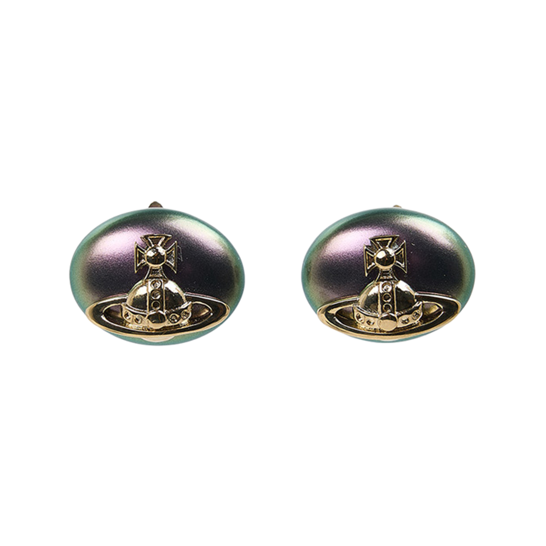 (W) 비비안 웨스트우드 라비니아 이어링 골드 다크 네오 레인보우 펄((W) Vivienne Westwood Lavinia Earrings Gold Dark Neo Rainbow Pearl) - 1