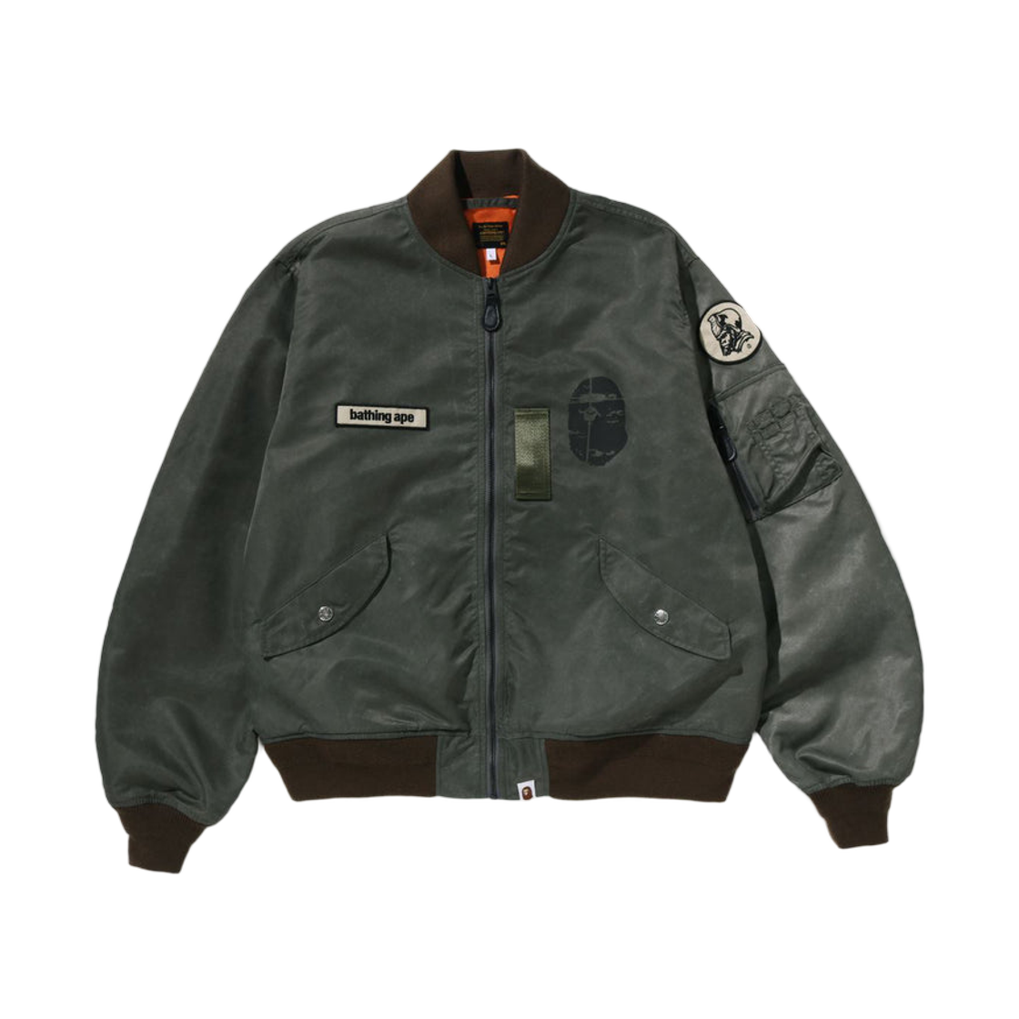 베이프 멀티 패치 봄버 자켓 올리브드랩(BAPE Multi Patch Bomber Jacket Olivedrab) - 1