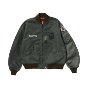 BAPE Multi Patch Bomber Jacket Olivedrab