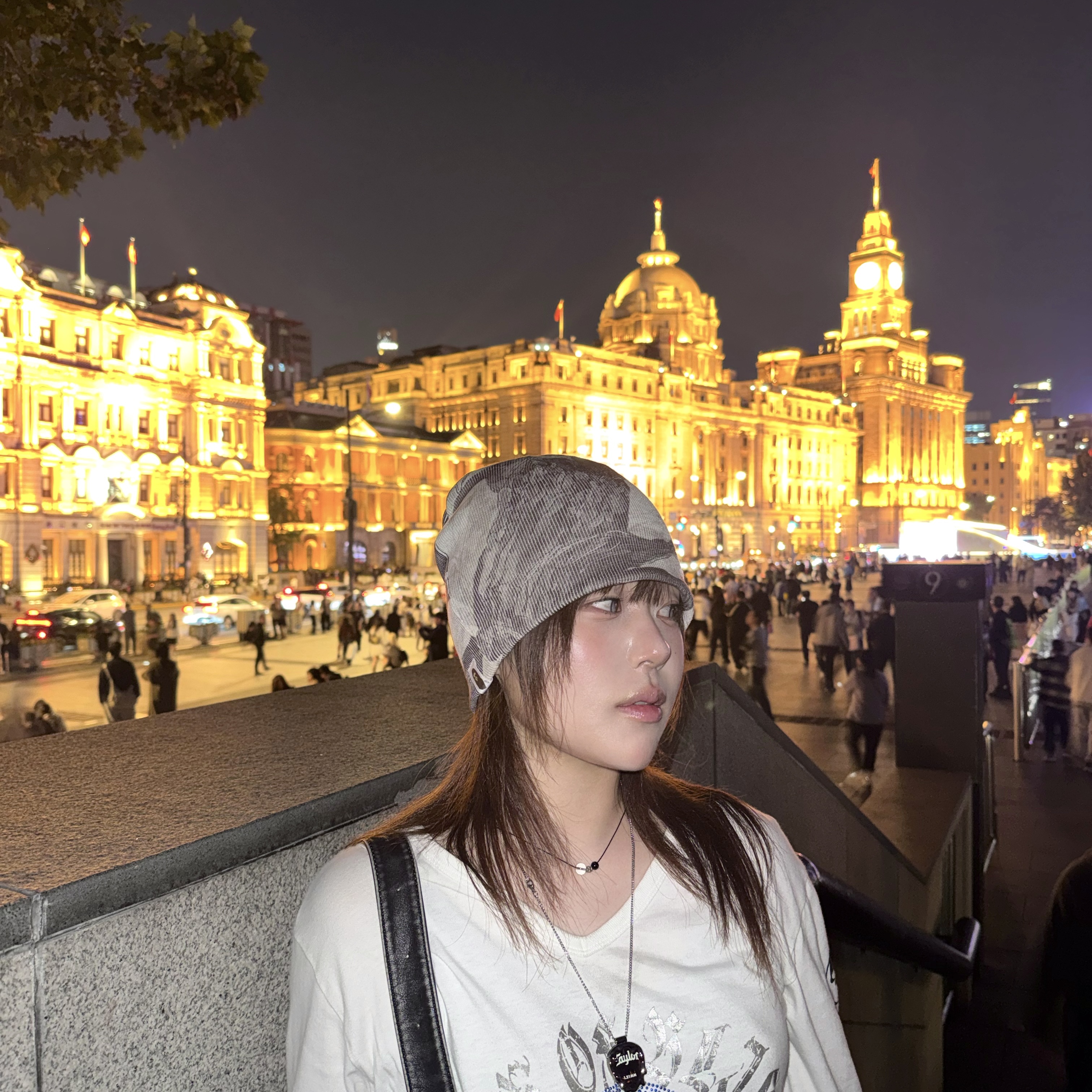 BAPE Tree Edge Camo Knit Cap White 착용 스타일 - 2