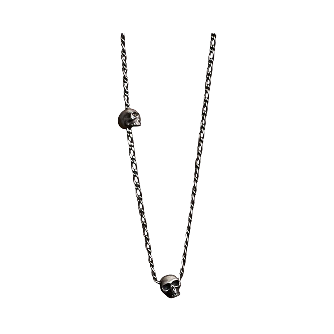 베르크슈타트 뮌헨 네크리스 투 스컬스 실버 - 25FW(Werkstatt:Munchen Necklace Two Skulls Silver - 25FW)