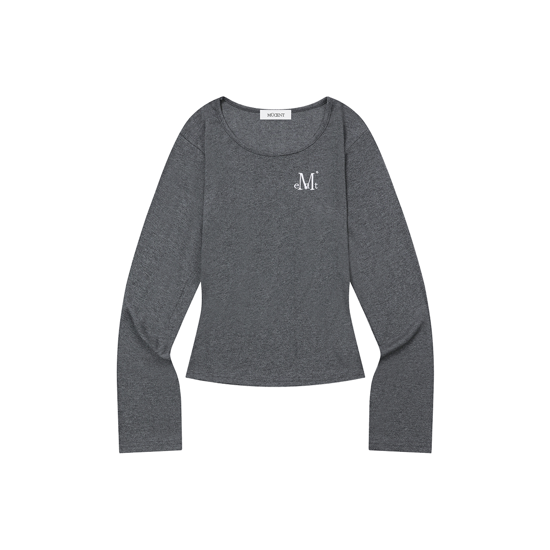 P0000BGL MUCENT Chaety Slim Fit R-Neck T (6Color) Charcoal