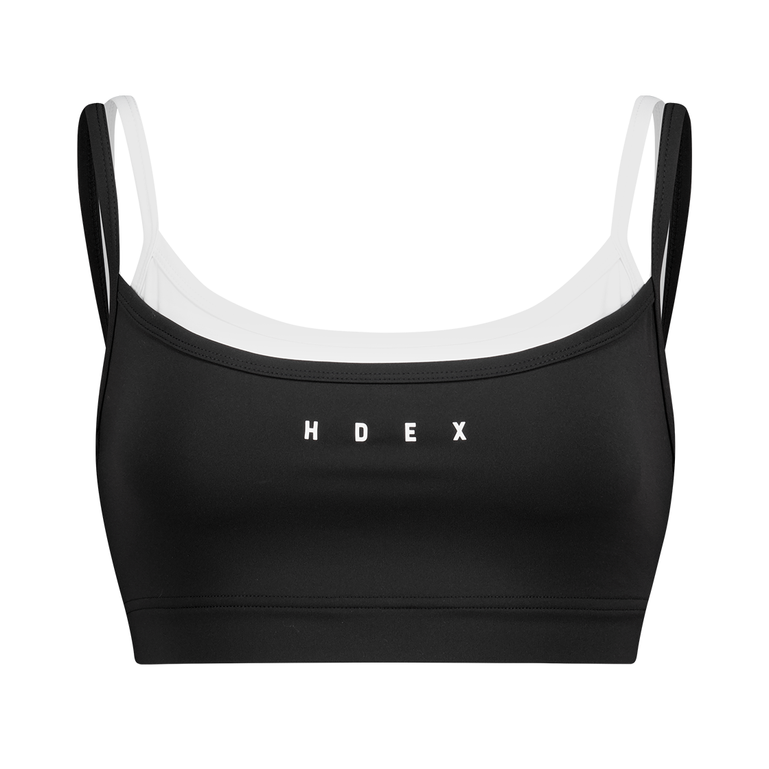 H253WCSBT020BK HDEX Light Support Layered Bra Top Black