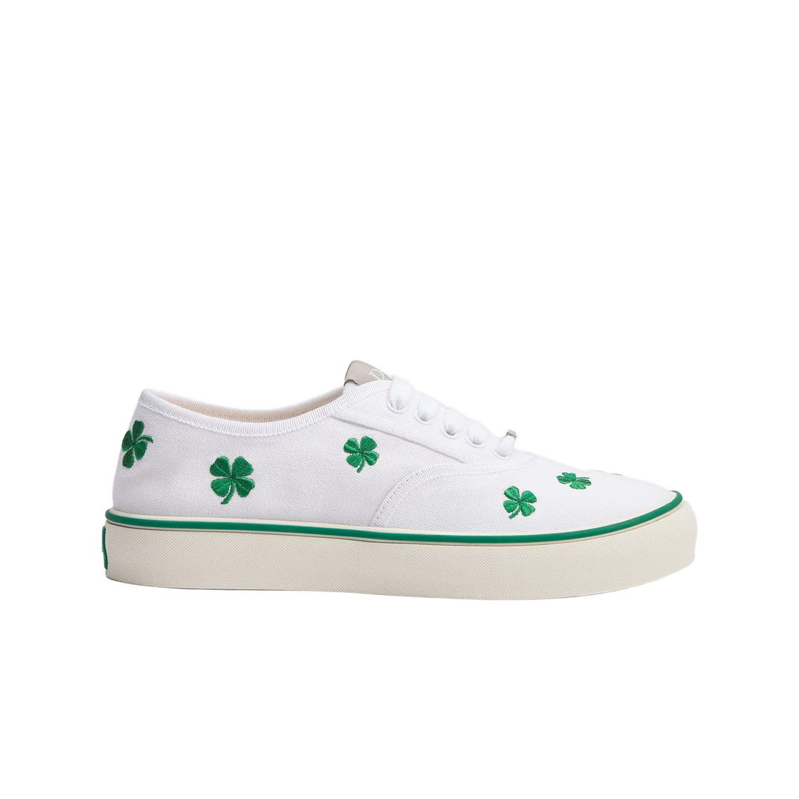 KCK525CBC-S92W (W) Dior Saltwind Clover Motif Embroidery Sneakers White Green
