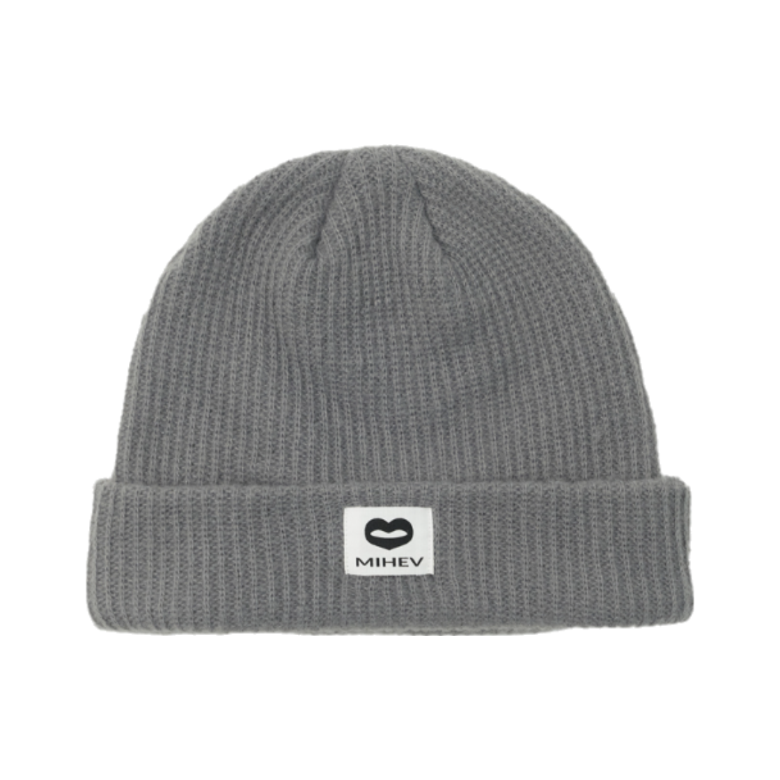 미헤브 클래식 라벨 비니 그레이(mihev Classic Label Beanie Gray)