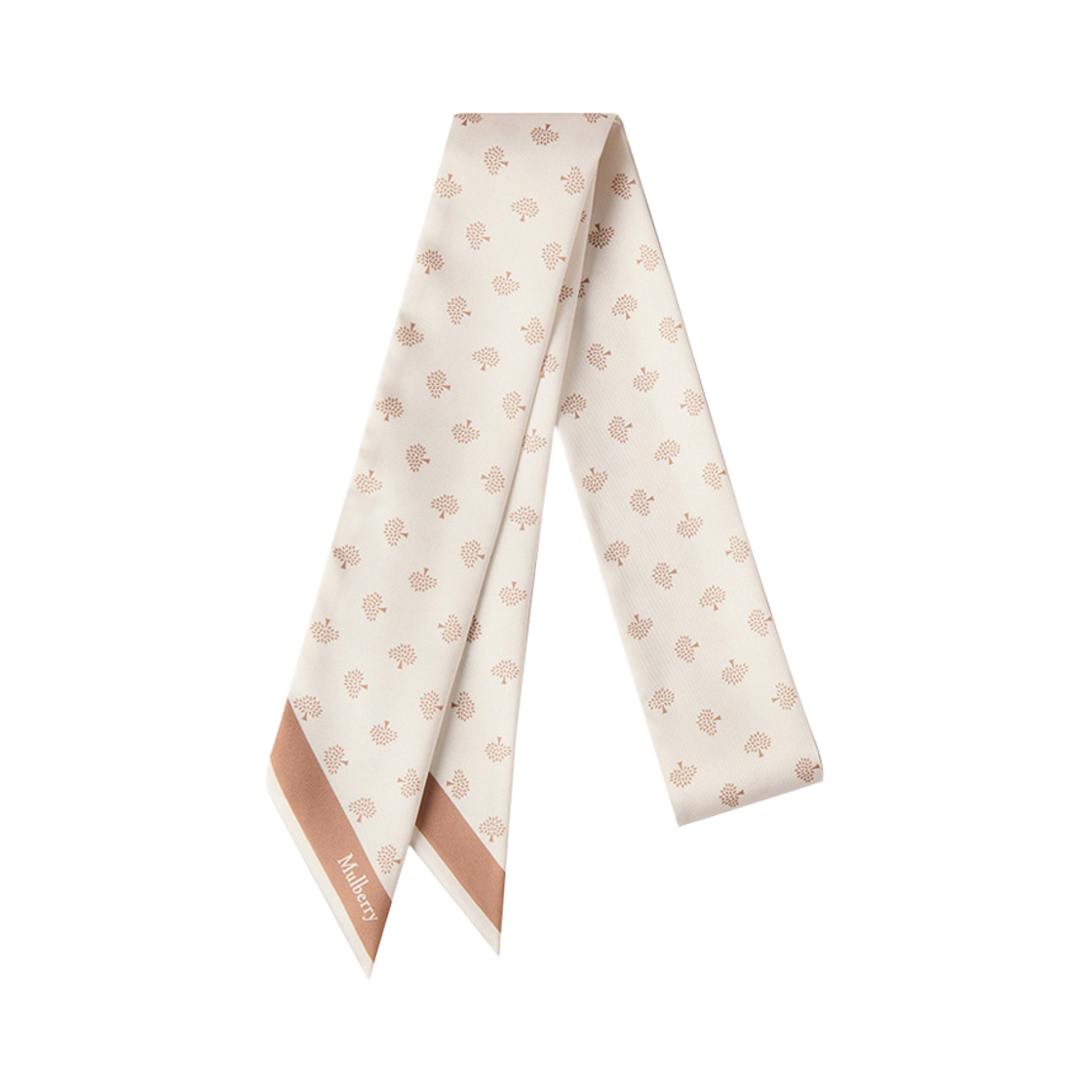 VS4774-984H687 (W) Mulberry Recycled Polyester Skinny Scarf Eggshell