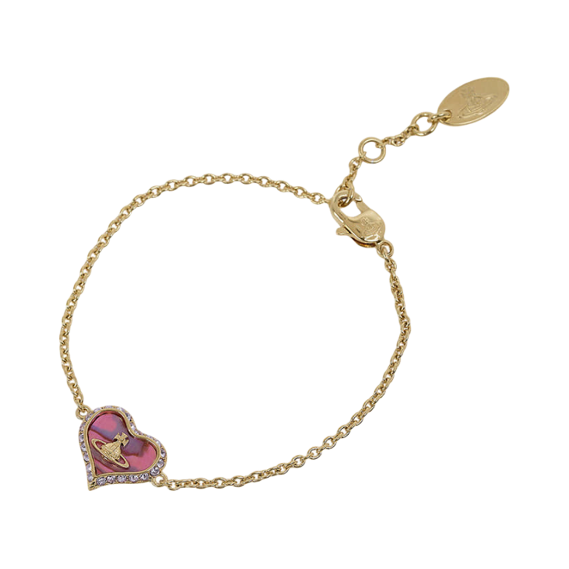 61020060-02R938 (W) Vivienne Westwood Petra Bracelet Gold Pink Violet
