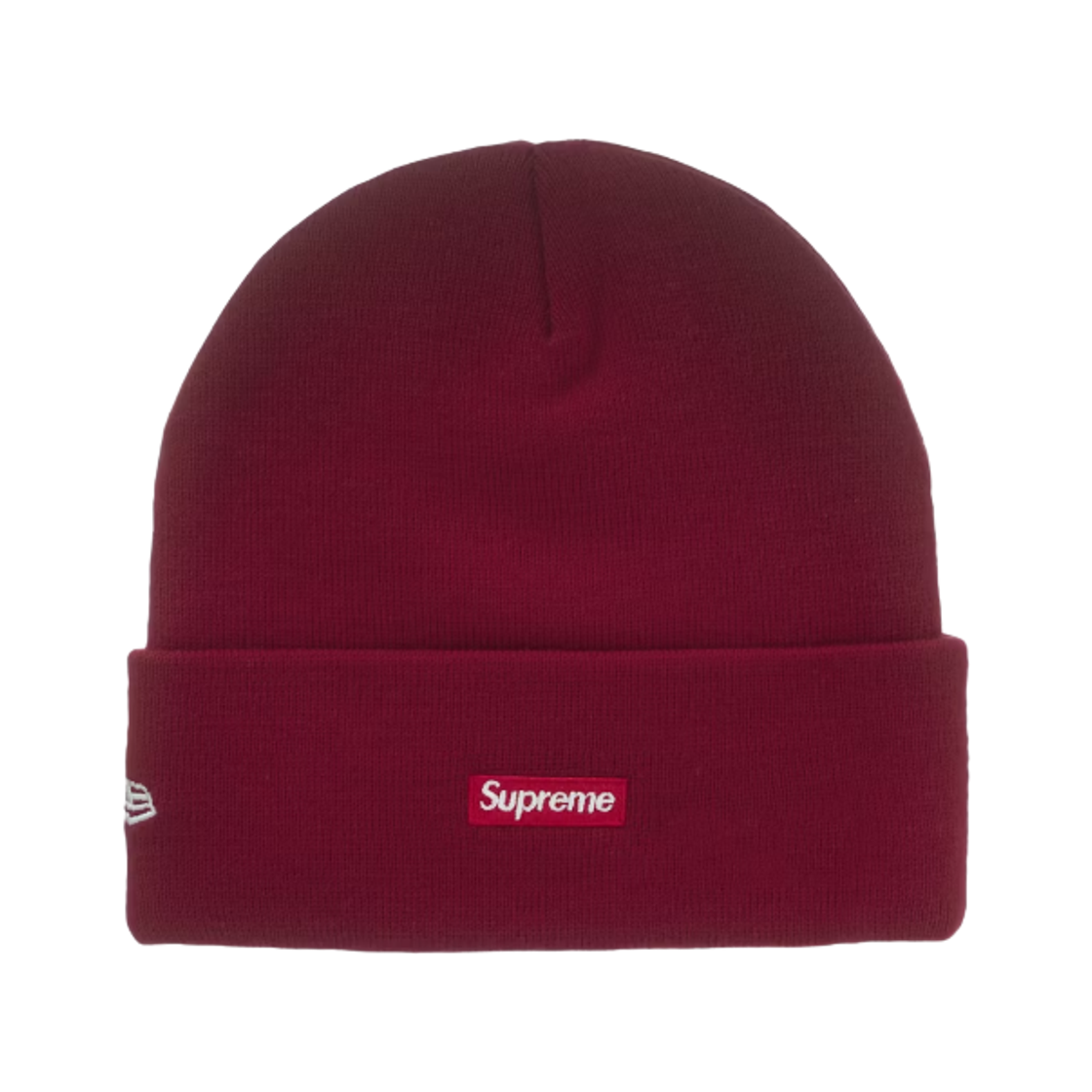 슈프림 × 뉴에라 클래식 로고 비니 다크 레드 - 25FW(Supreme x New Era Classic Logo Beanie Dark Red - 25FW) - 2
