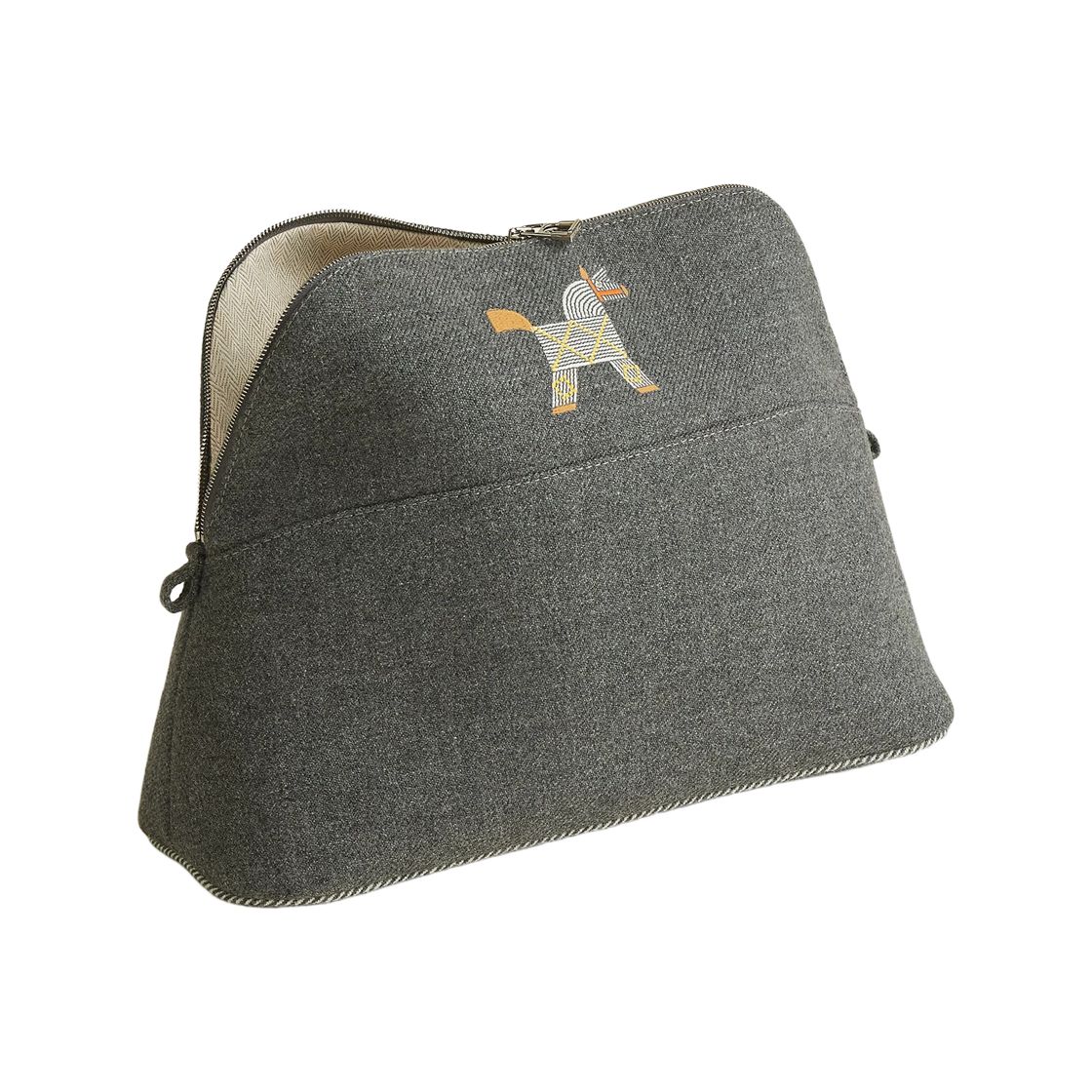 에르메스 볼리드 아니모 낫트 케이스 울 & 그리 갈레(Hermes Bolide Animaux Nattes Case Wool & Gris Galet) - 1