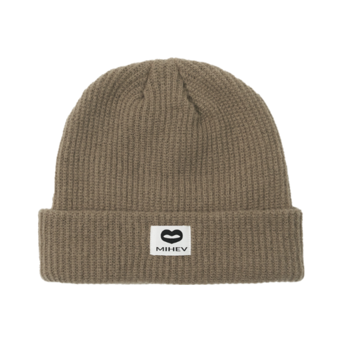 미헤브 클래식 라벨 비니 베이지(mihev Classic Label Beanie Beige)